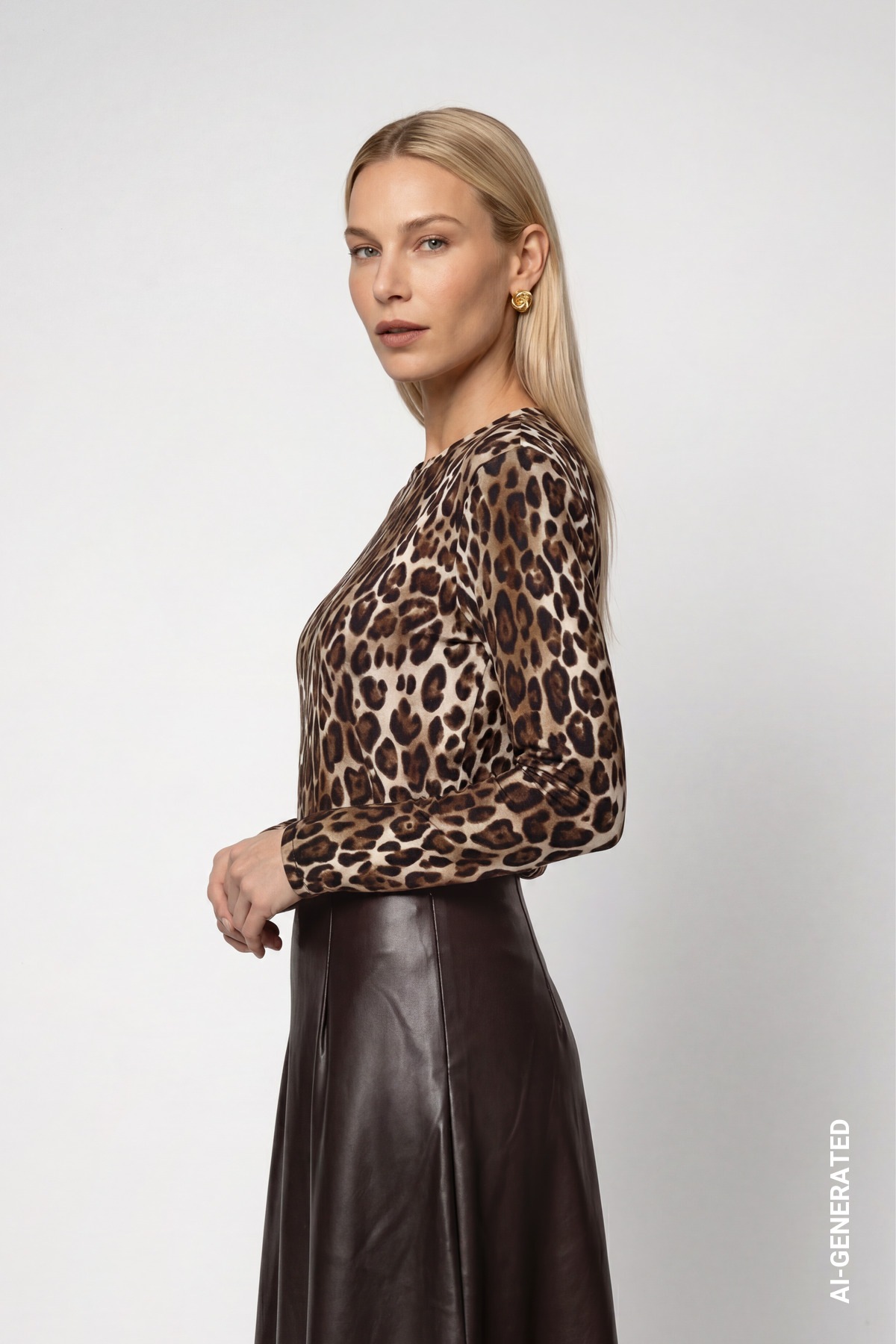 Monari Langarmshirt »Shirt Leo allover« Regular fit mit Leomuster