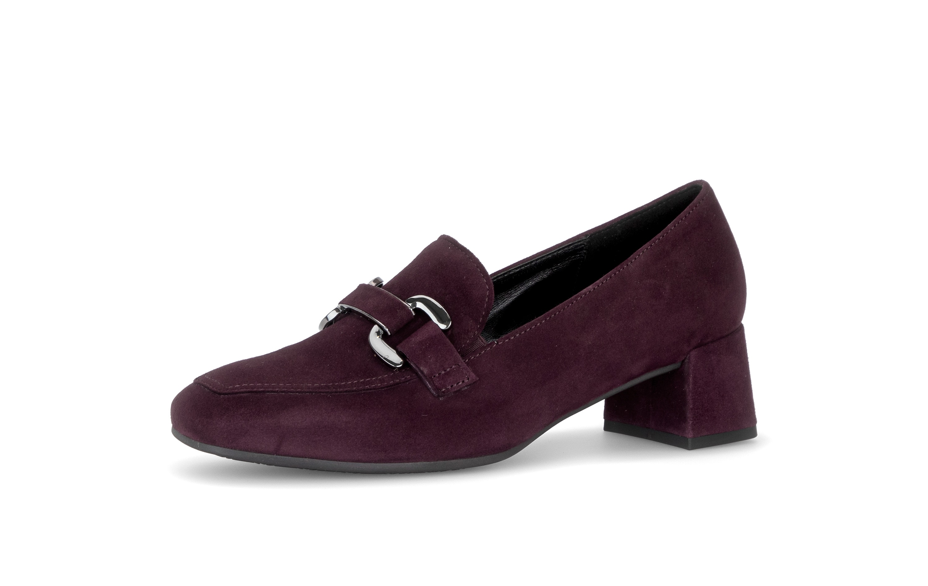 Gabor Pumps Blockabsatz, Abendschuh, Businessschuh mit edler Zierspange, Weite G