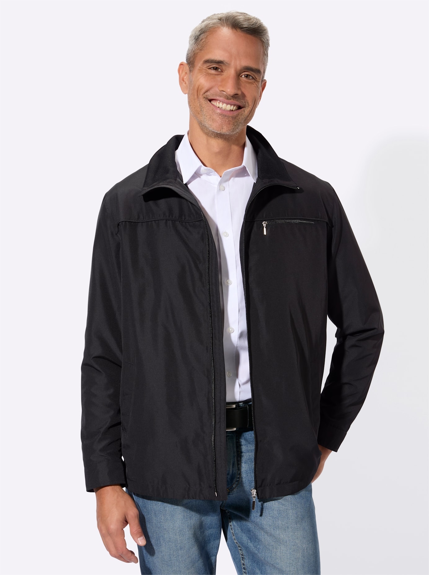 Classic Men's Long Jacket Black Size 50 2