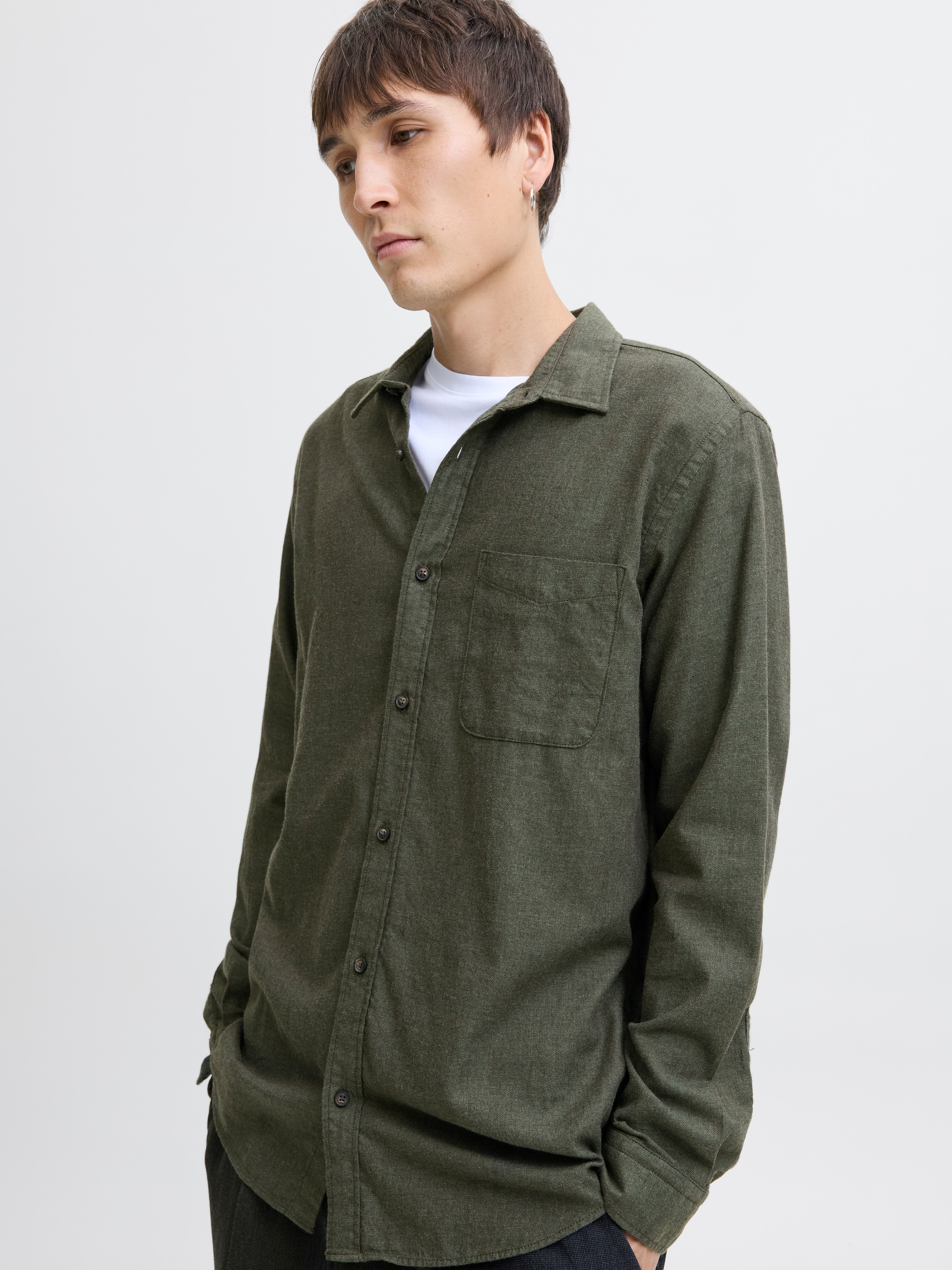 Jack & Jones Langarmhemd "JJECLASSIC MELANGE SHIRT L/S NOOS" günstig online kaufen