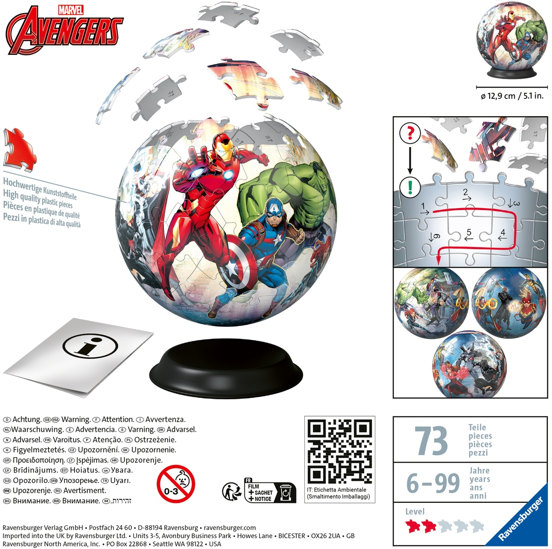 Ravensburger 3D-Puzzle »Marvel Avengers«, Made in Europe, FSC® - schützt Wald - weltweit