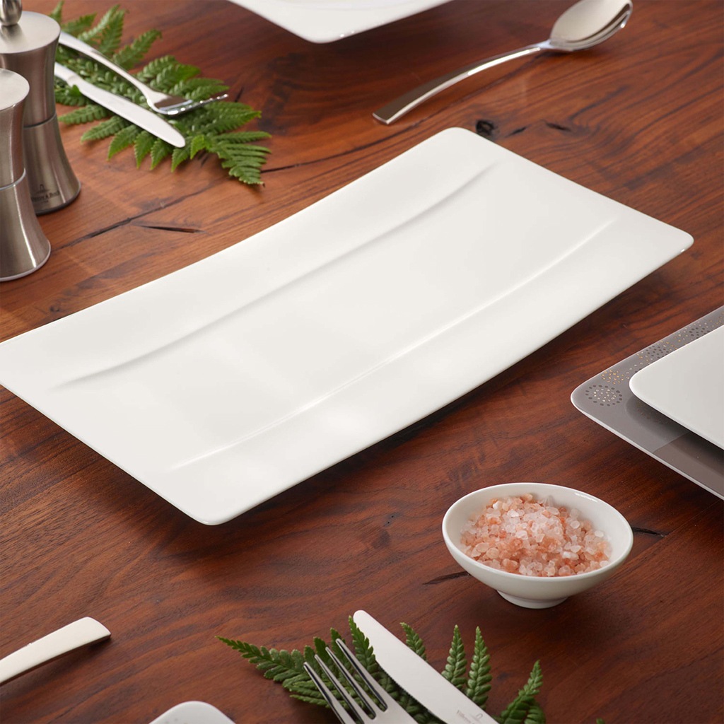 Villeroy & Boch Servierplatte "Servierteller Modern Grace 35 x 18 cm weiß" günstig online kaufen