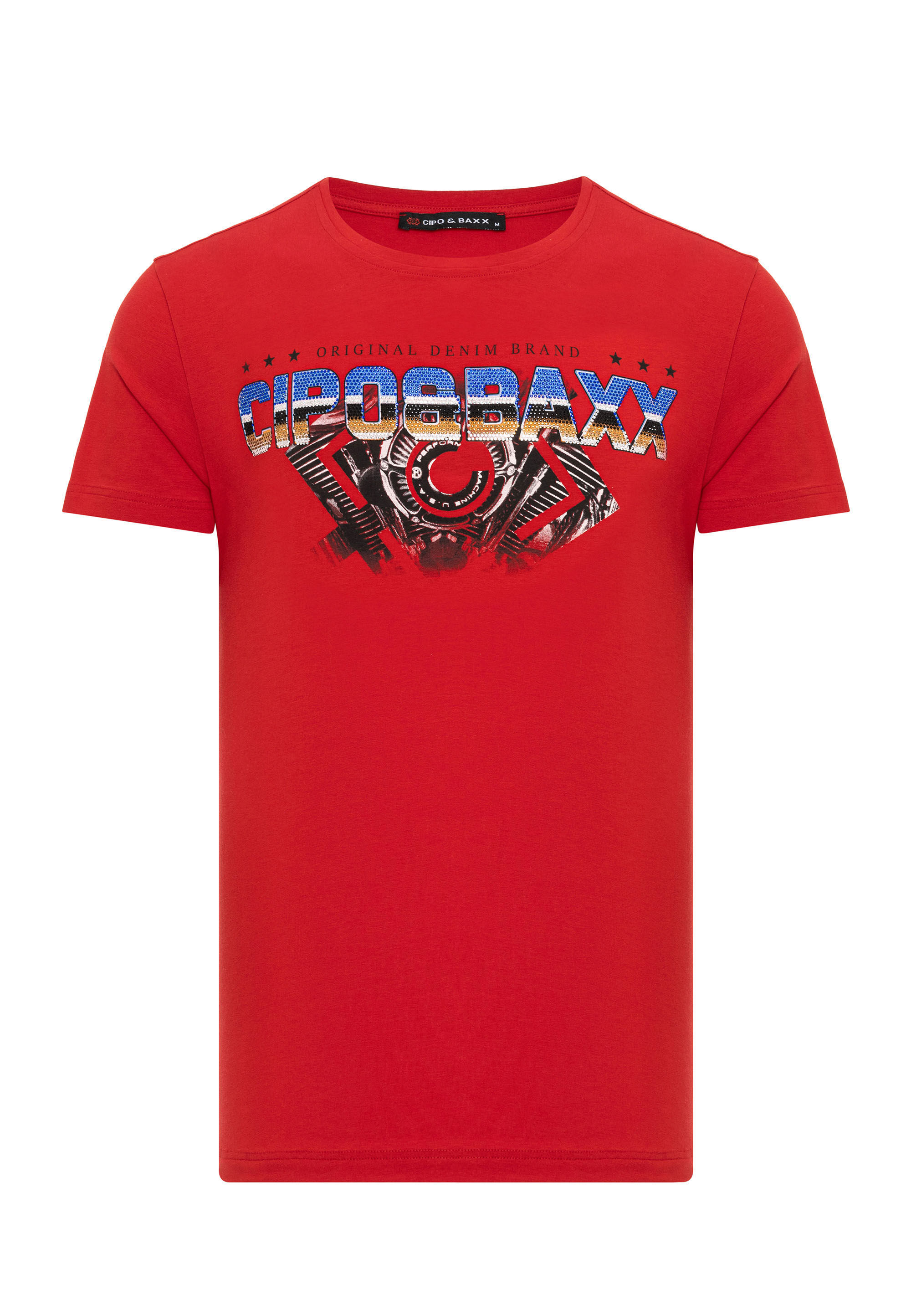 Cipo & Baxx T-Shirt "T-Shirt" extravaganter Marken-Schriftzug günstig online kaufen