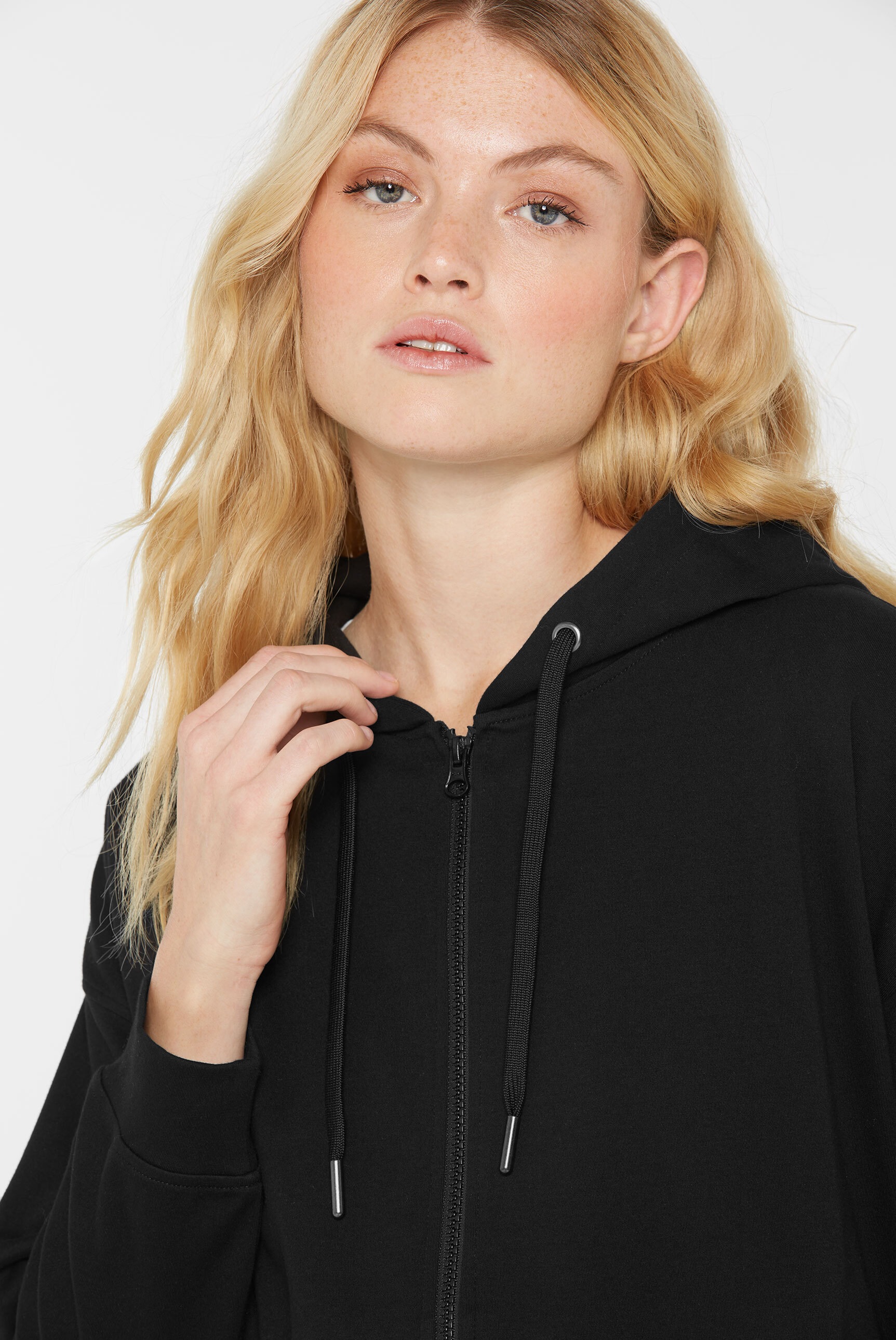 SENSES.THE LABEL Kapuzensweatjacke mit Baumwolle