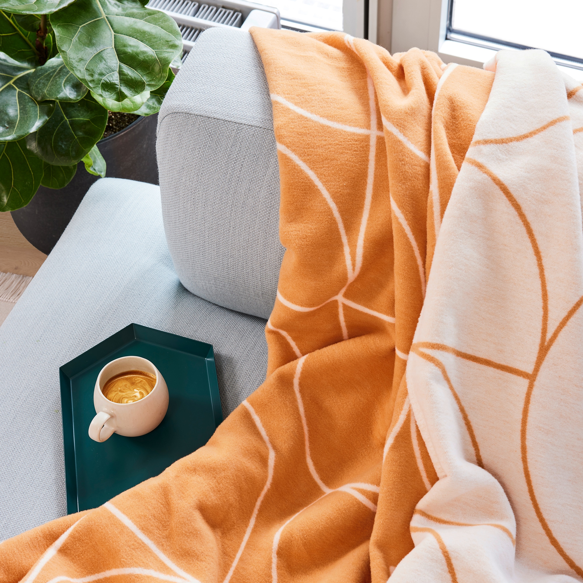 IBENA Wohndecke »Wohndecke Puno GOTS«, mit abstraktem Design