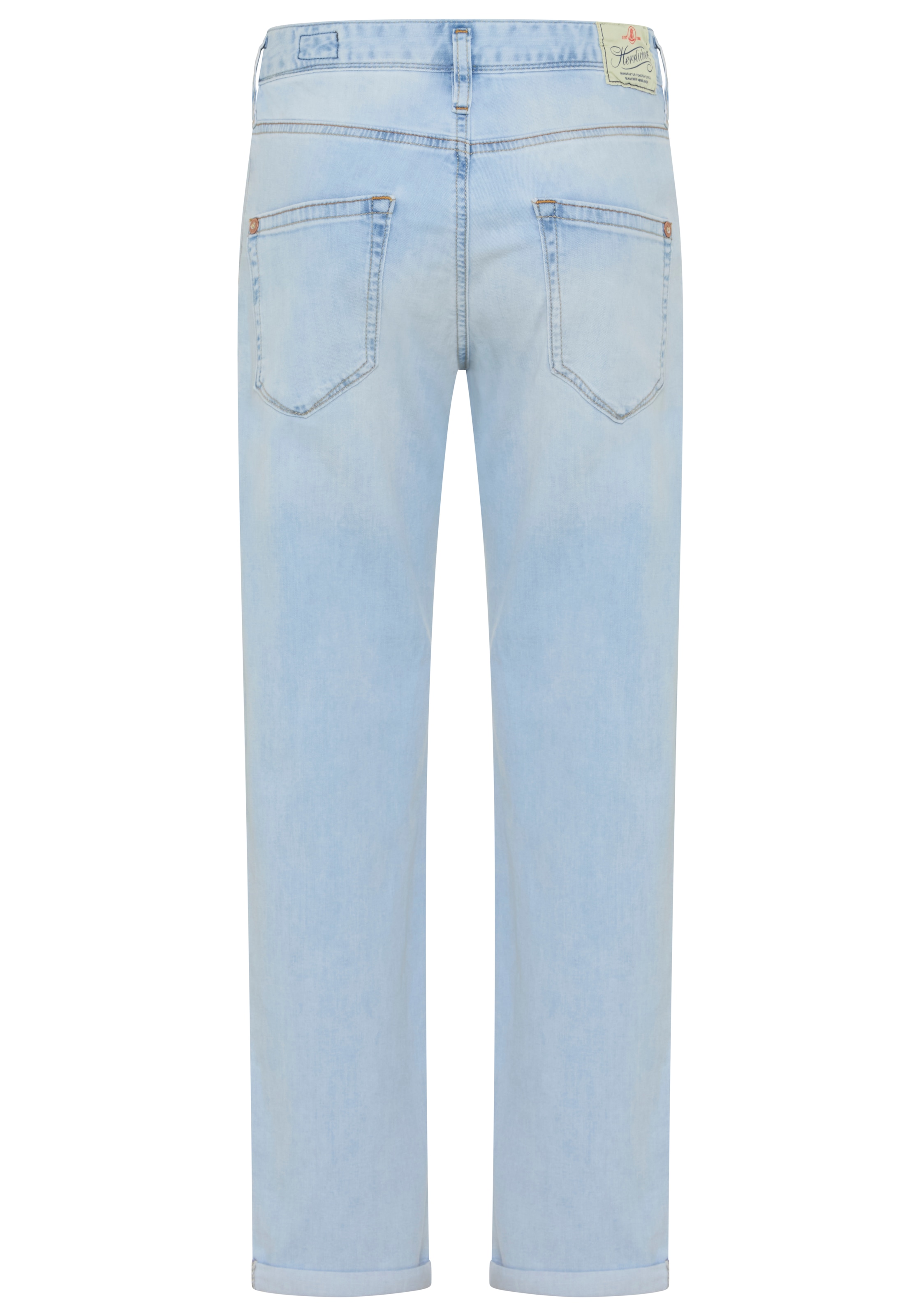 Herrlicher Boyfriend-Jeans »Shyra Tap Denim Light« im Straight Fit, mit Knopfleiste