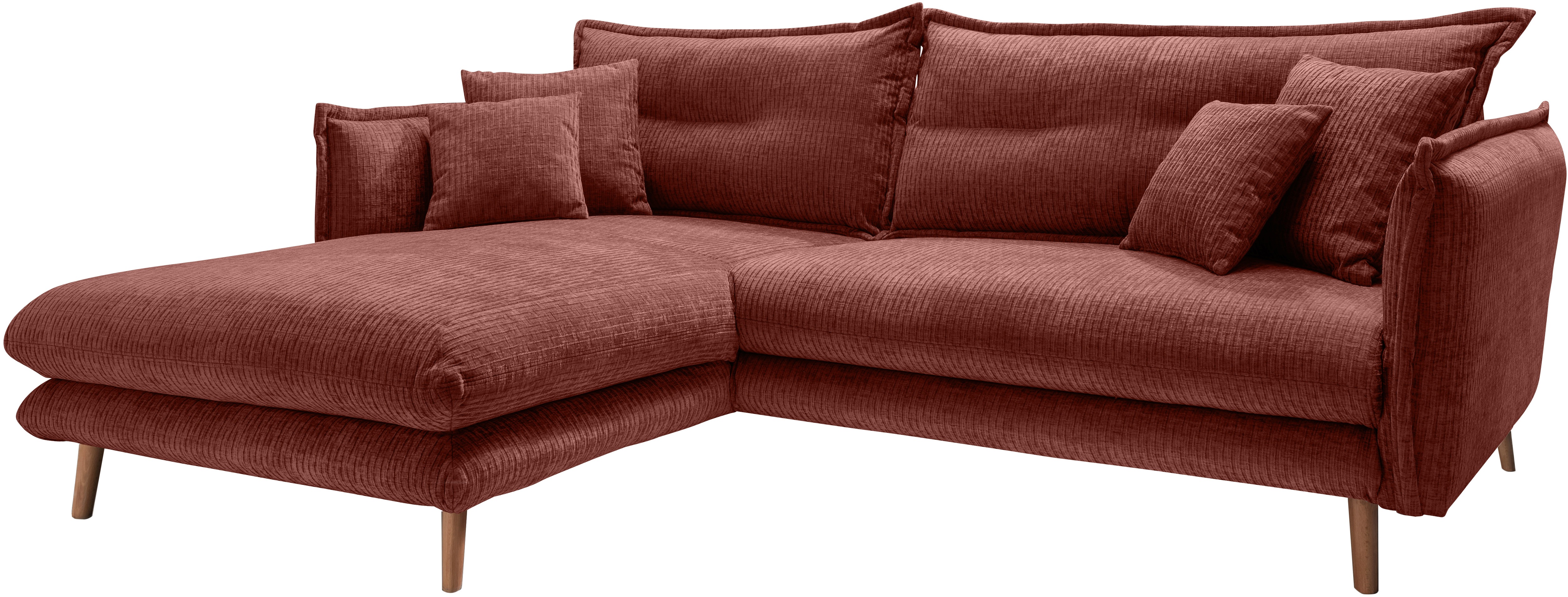 Thumbnail - INOSIGN Ecksofa "Lazio modern und bequem, schmale Armlehnen, tolle Detailverarbeitung", zwei verschiedene Fußfarben wähl...