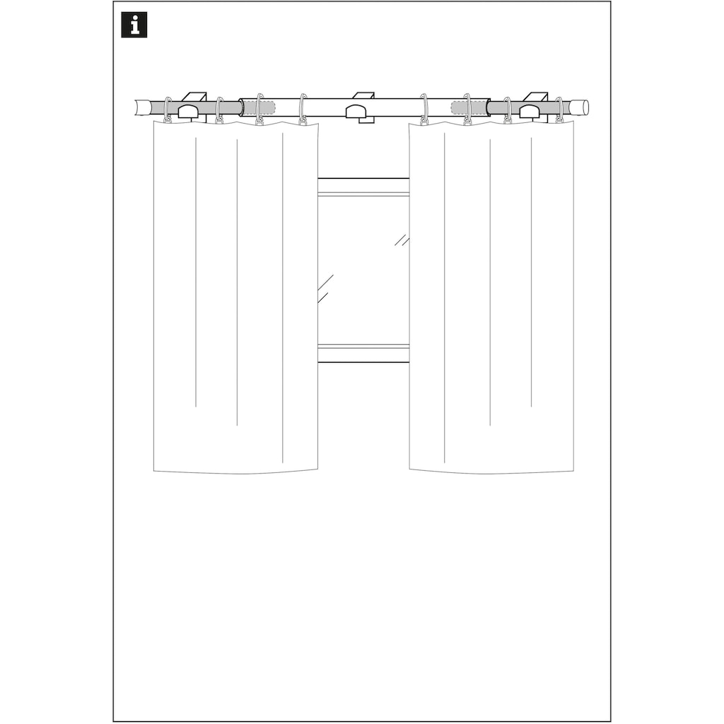 GARDINIA Gardinenstange »Gardinenstangen Set Metall«, 1 läufig-läufig, ausziehbar