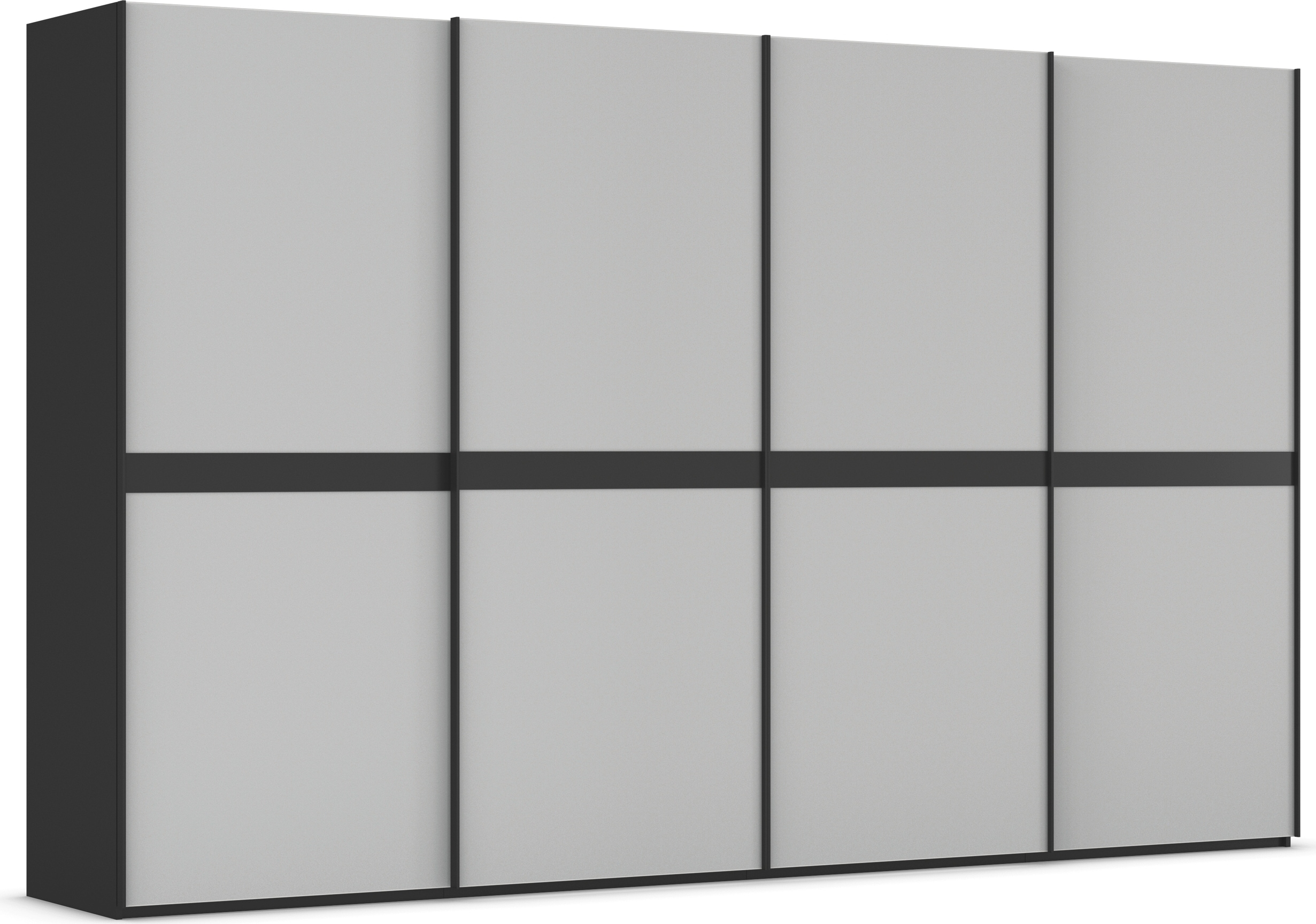 rauch "Kleiderschrank Schrank Garderobe Schlafzimmerschrank SCALE-LINE" edle Optik mit Bauchbinde in Korpusfarbe mit Glasfront MADE IN GERMANY