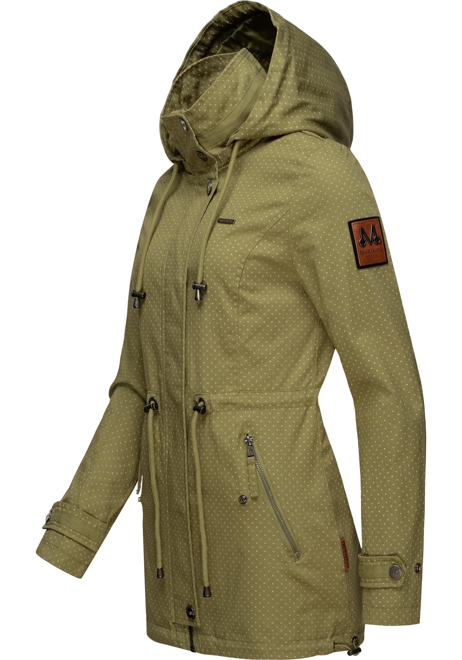 Marikoo Outdoorjacke »Nyokoo«, mit Kapuze, modische Baumwoll Übergangsjacke mit großer Kapuze