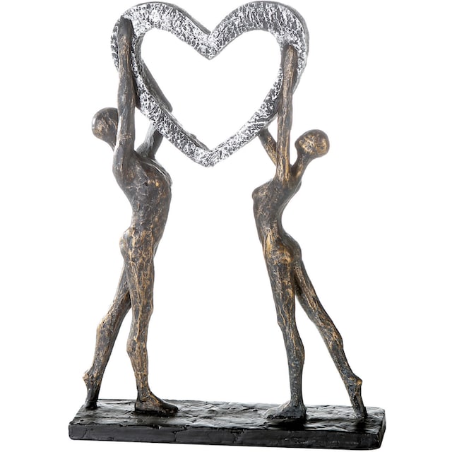Casablanca by Gilde Dekofigur »Skulptur Victory«, Dekoobjekt, Höhe 37 cm,  mit Herz, mit Spruchanhänger, Wohnzimmer bestellen | BAUR