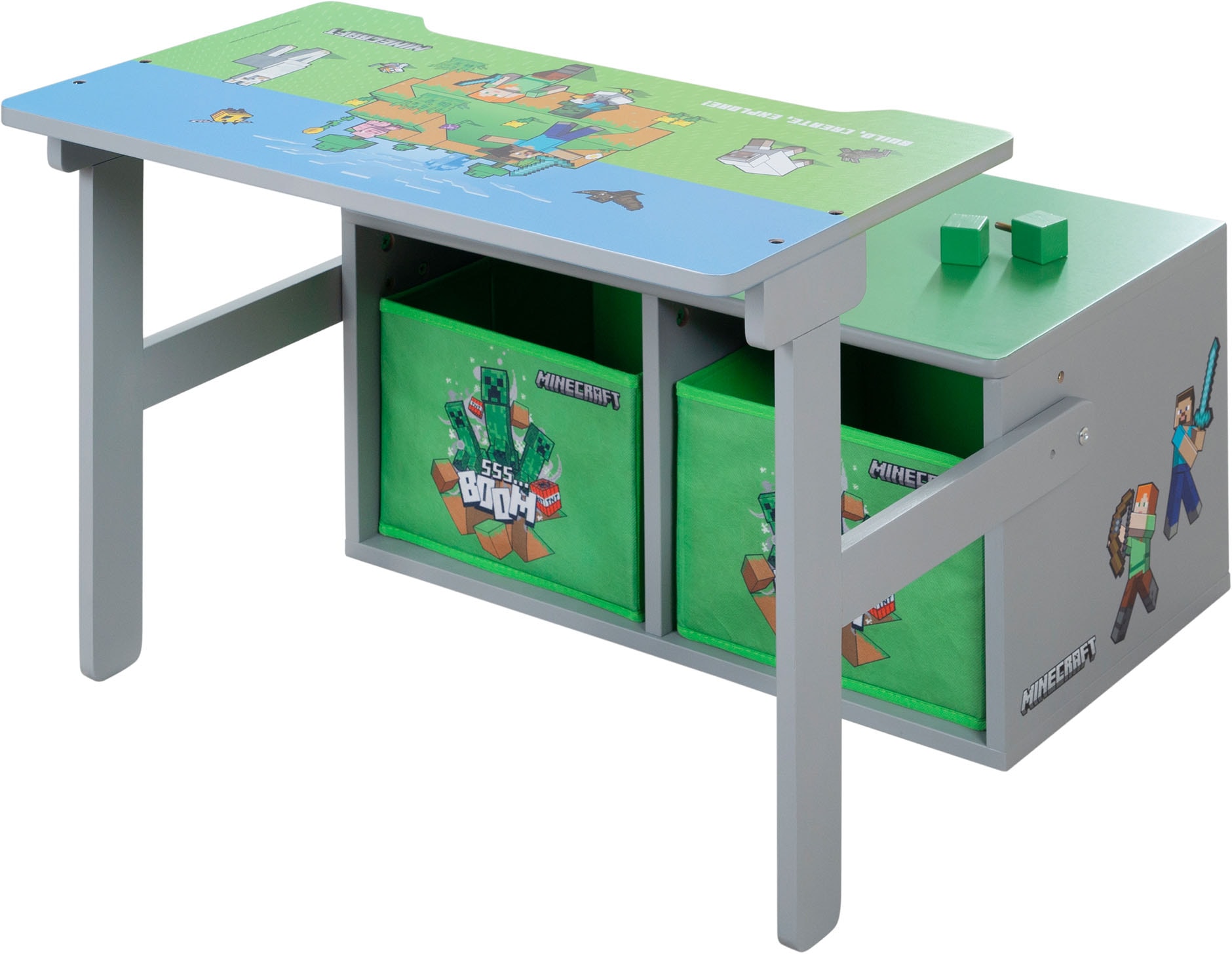 Phoenix Sitzbank »Minecraft Spielbank« 3 Stk. tlg. umklappbar zu einer Spielebank mit Tisch