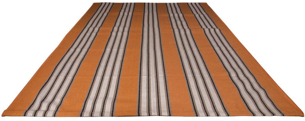 Wollteppich »Kelim Teppich gewebt orange«, rechteckig, reine Baumwolle