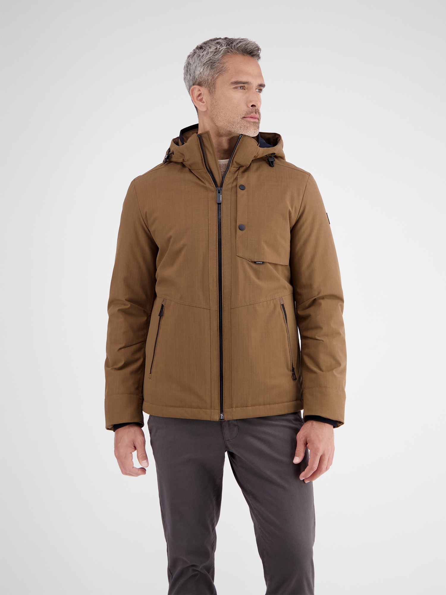 LERROS Blouson »LERROS Herren Blouson in Stukturoptik«, mit Kapuze, Wasser- und windabweisend