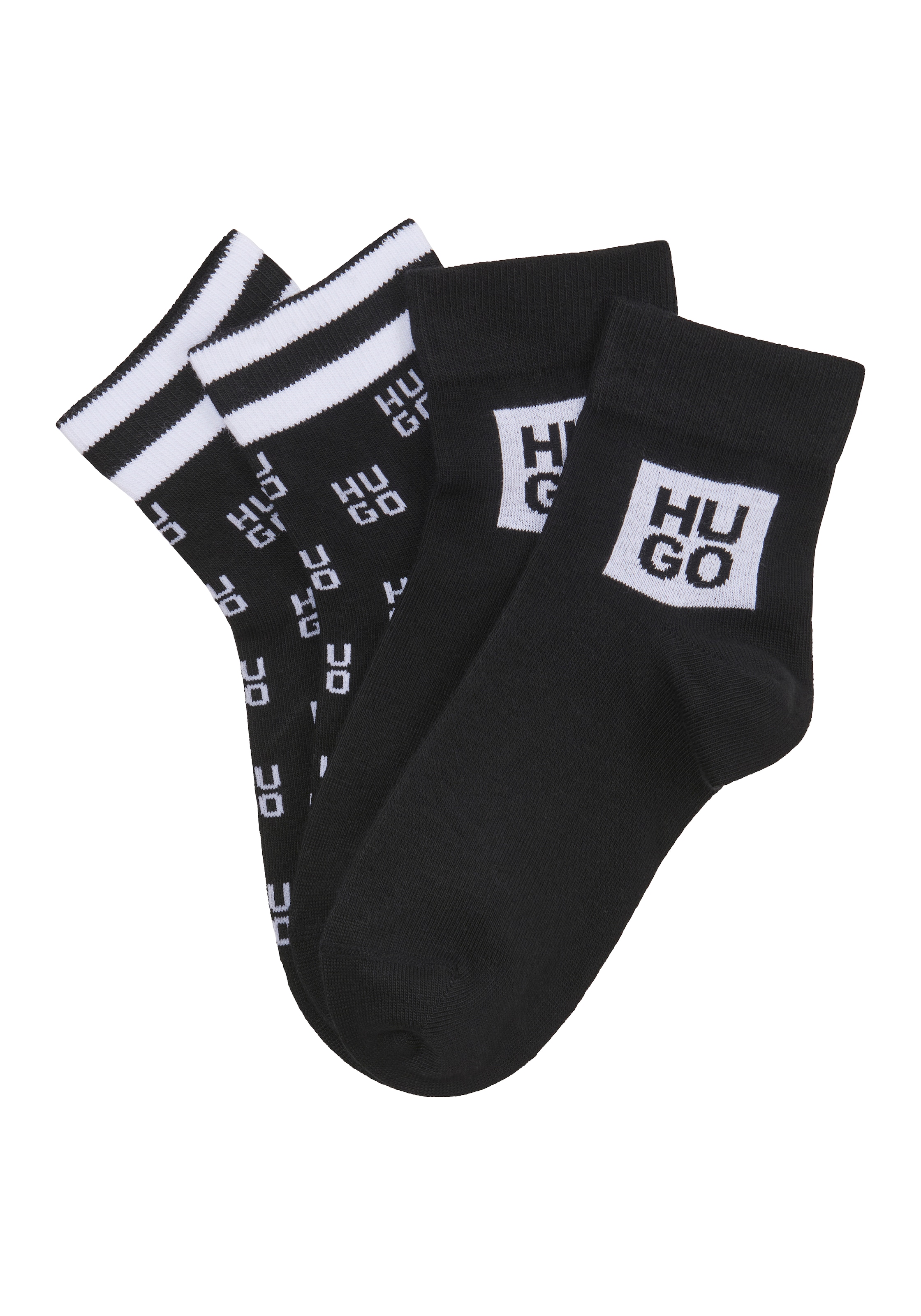 HUGO Underwear Freizeitsocken "2P SH STACKED CC W", (Packung, 2er Pack), im günstig online kaufen