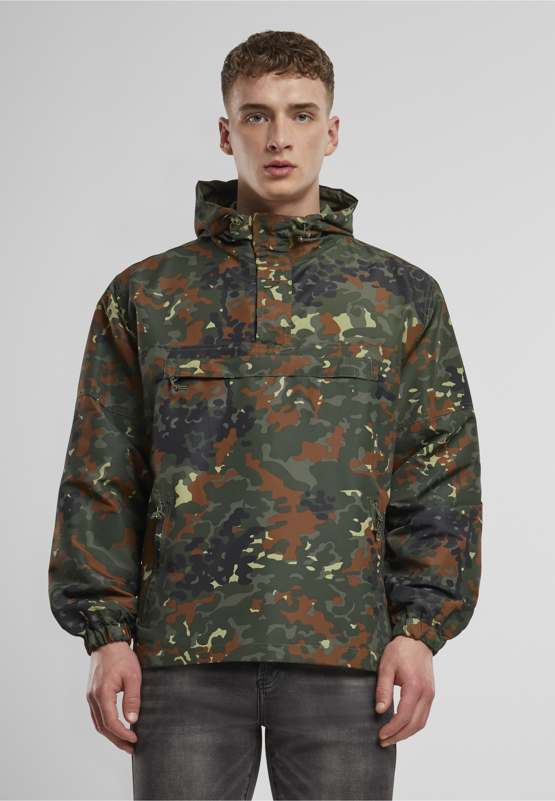 Brandit Allwetterjacke »Brandit Herren Summer Pull Over Jacket« 1 Stk. tlg. mit Kapuze