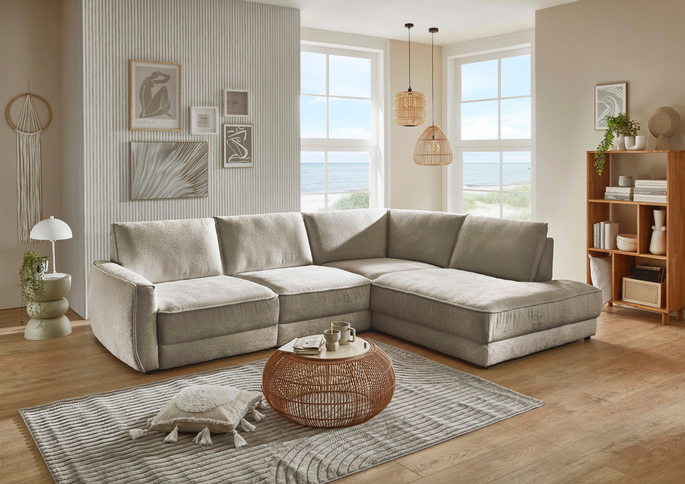 Die PlanBar Ecksofa SoftSitz-Kaltschaumpolsterung, 1 o. 3 Sitztiefenverstellungen wählbar