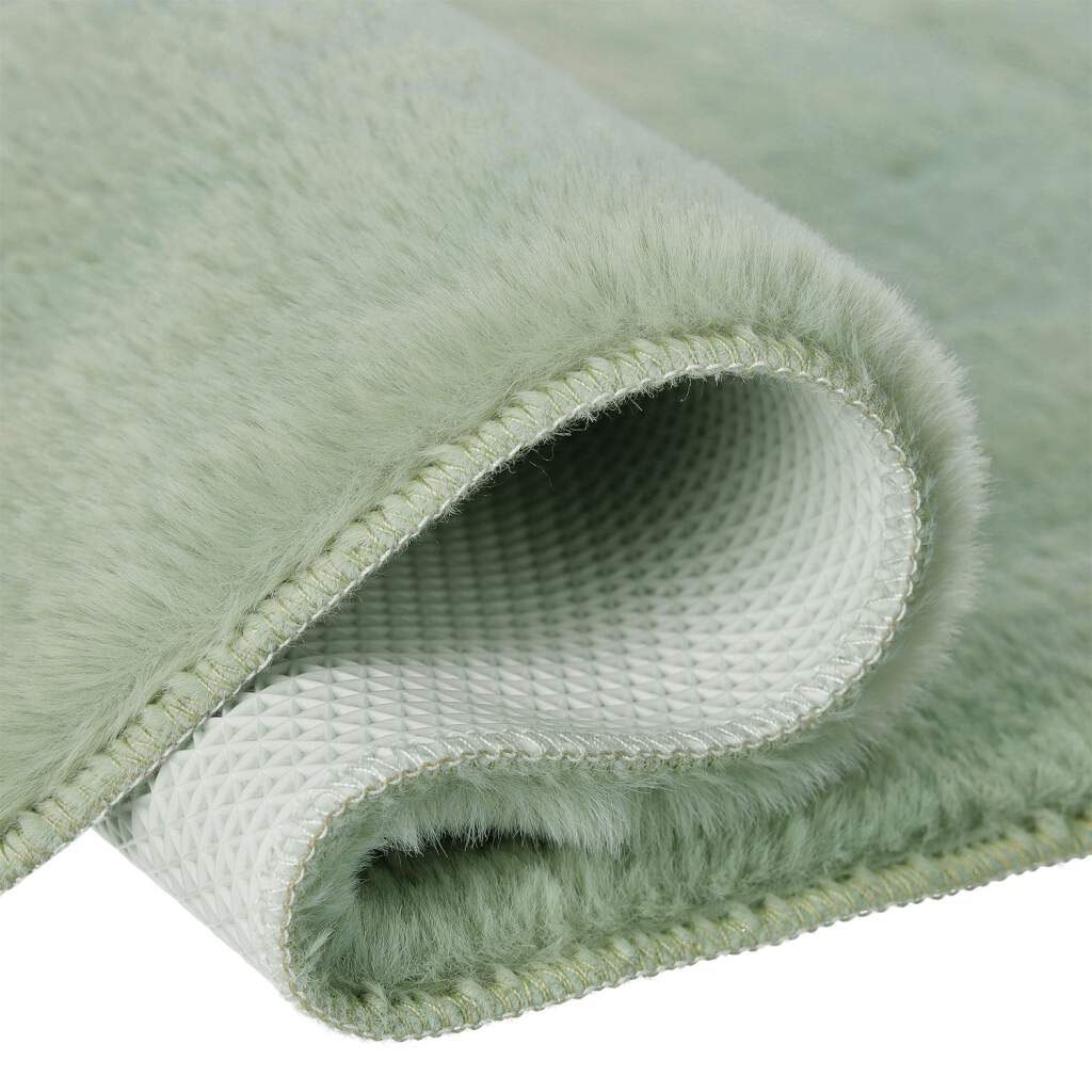 Carpet City Badematte »Topia Mats, Badteppich uni«, Höhe 14 mm, rutschhemmend beschichtet, strapazierfähig, Hochflor, Kaninchen Haptik, Polyester, Badezimmerteppich, waschbar