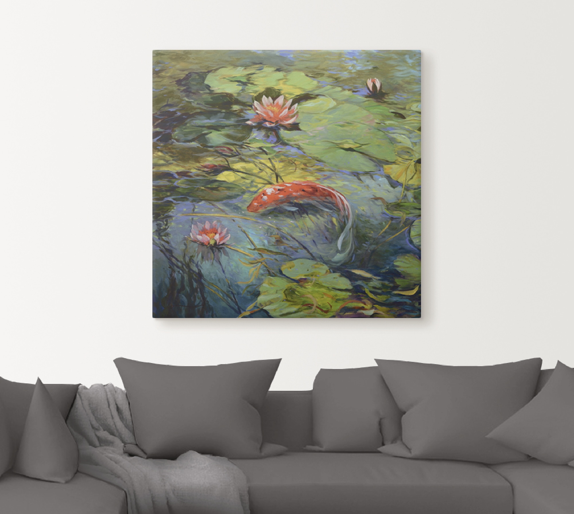 Artland Leinwandbild »Roter Koi«, Wassertiere, (1 St.), auf Keilrahmen gespannt