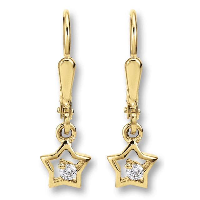 ONE ELEMENT Paar Ohrhänger »Zirkonia Stern Ohrringe Ohrhänger aus 333  Gelbgold«, Damen Gold Schmuck Stern für kaufen | BAUR