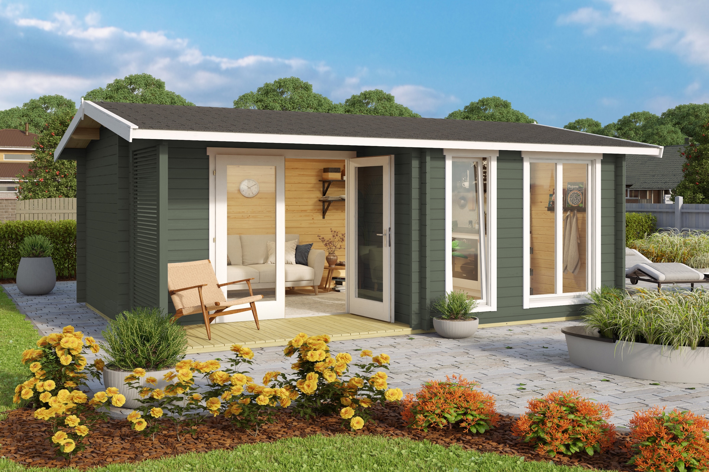 Nordic Holz Gartenhaus "BRIGHTON 44" günstig online kaufen