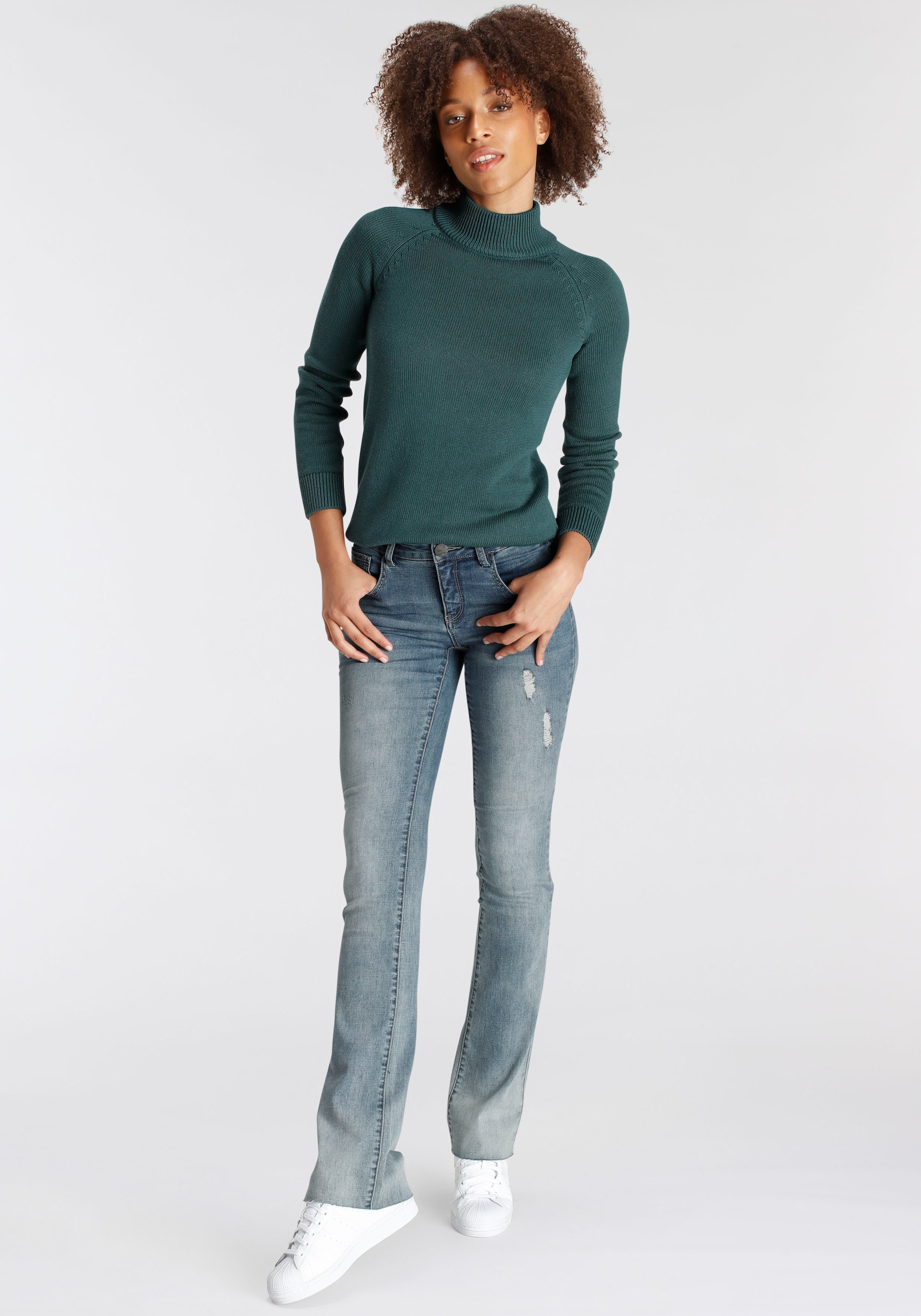 Arizona Bootcut-Jeans »Ultra-Stretch«, Mid-Waist