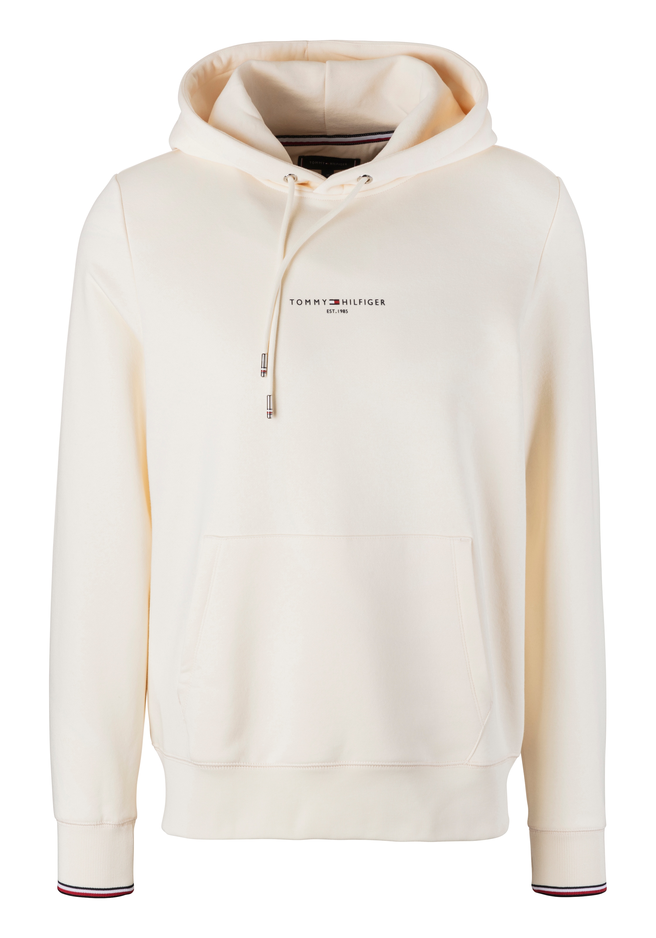 Tommy Hilfiger Hoodie "TOMMY LOGO TIPPED HOODY", Tommy-Tape innen am Ausschnitt, Flag-Stickerei am Ärmel