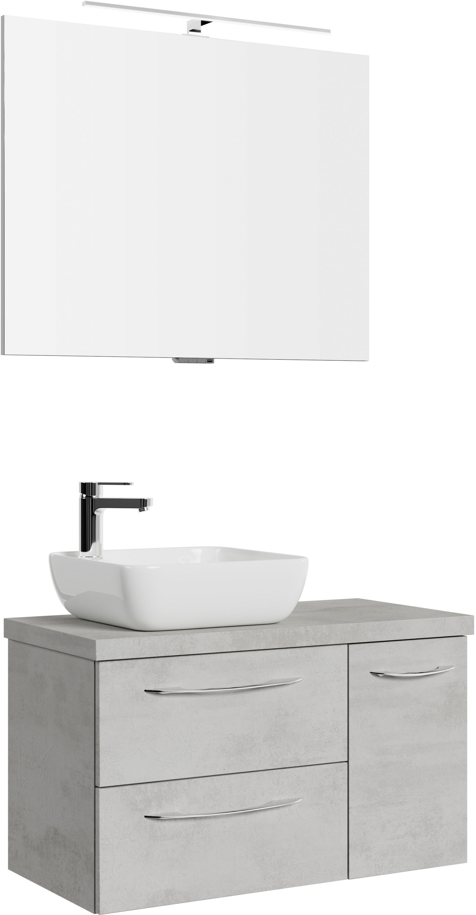 Saphir Badmöbel-Set "Serie 4035 2-teilig, Keramik-Aufsatzbecken mit LED-Spi günstig online kaufen