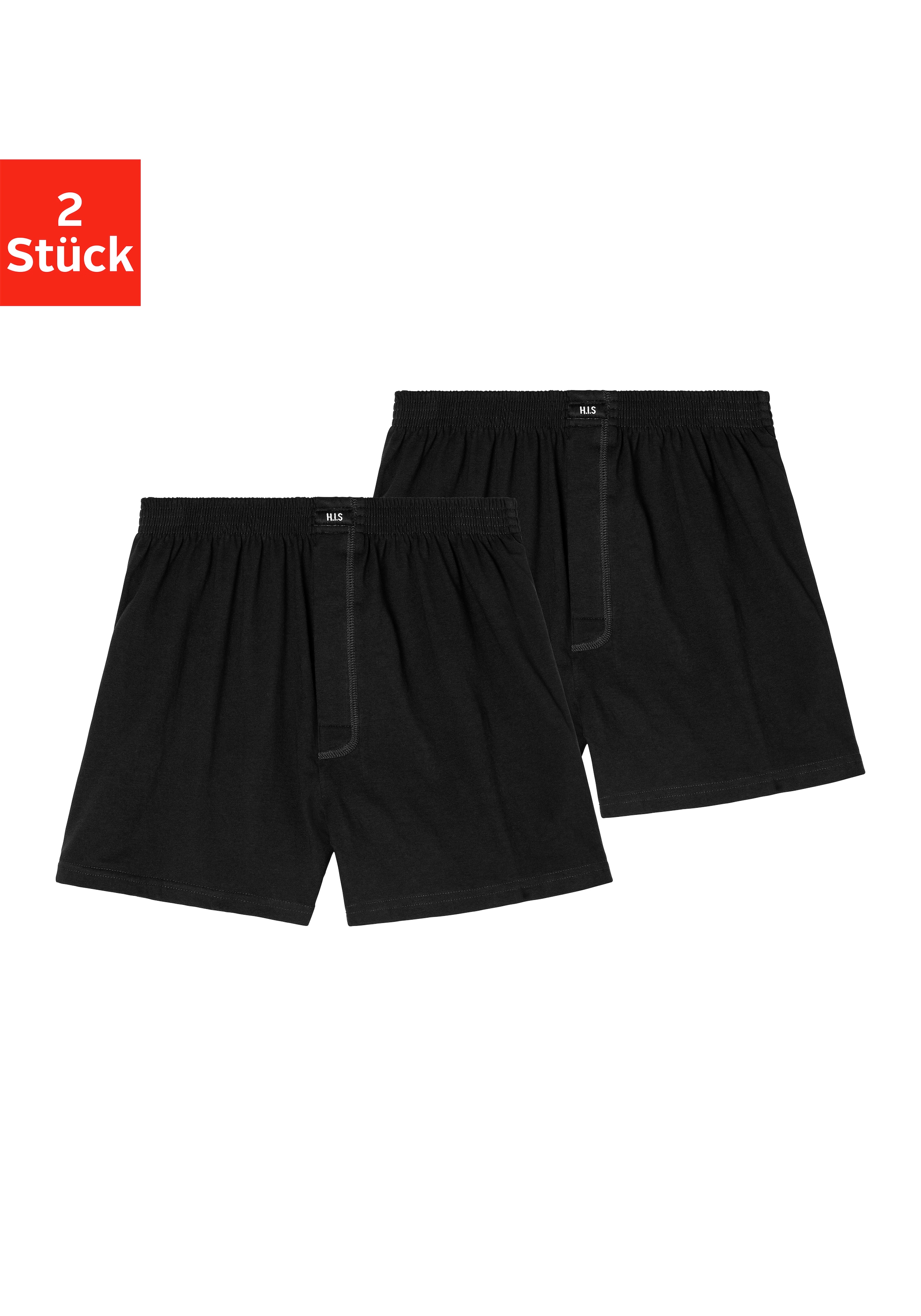 H.I.S Weiter Boxer Packung, 2 Stk. aus weicher Single Jersey Ware günstig online kaufen