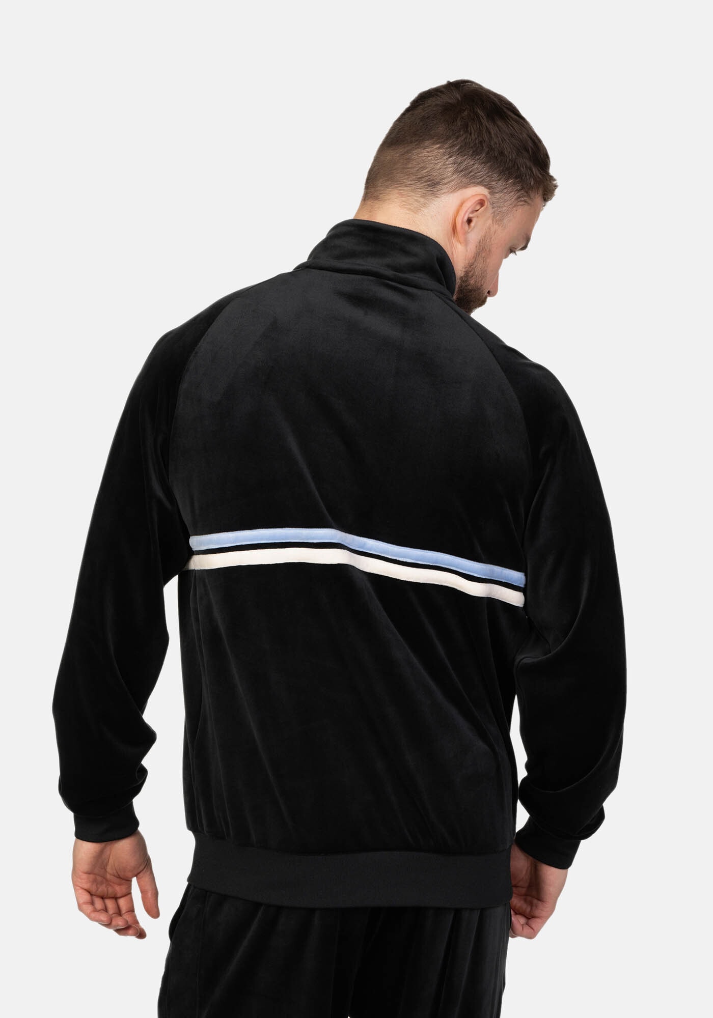 Sergio Tacchini Trainingsjacke »DALLAS 024 VELOUR TRACKTOP Herren«, ohne Kapuze, Trainingsjacke Herren, leichte Jacke, Velour, Sportjacke, Outdoor,Sale