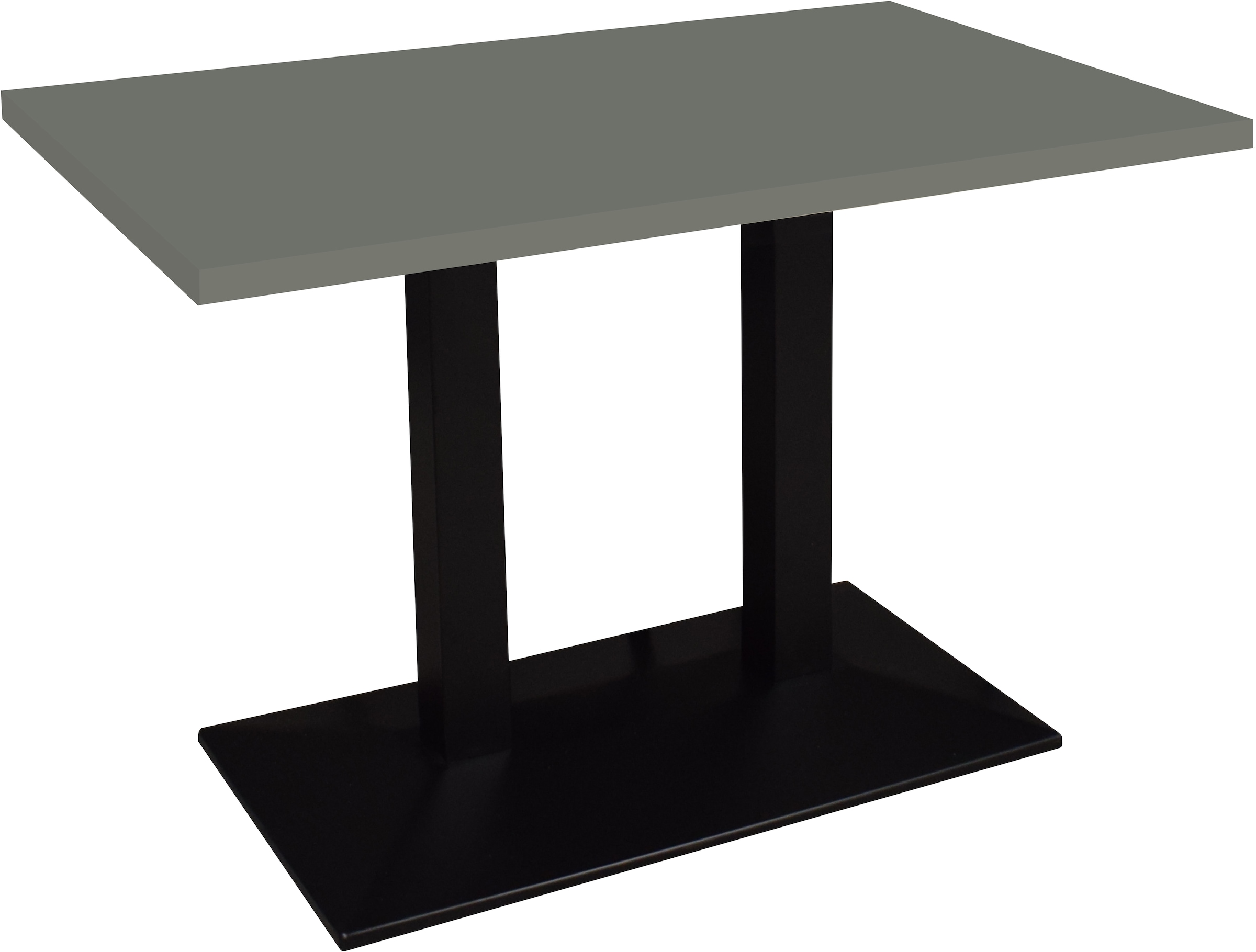 Mäusbacher Bistrotisch "Big Bistro Metall" Doppelsäulengestell, eckige Platte BHT 120x75x70 cm