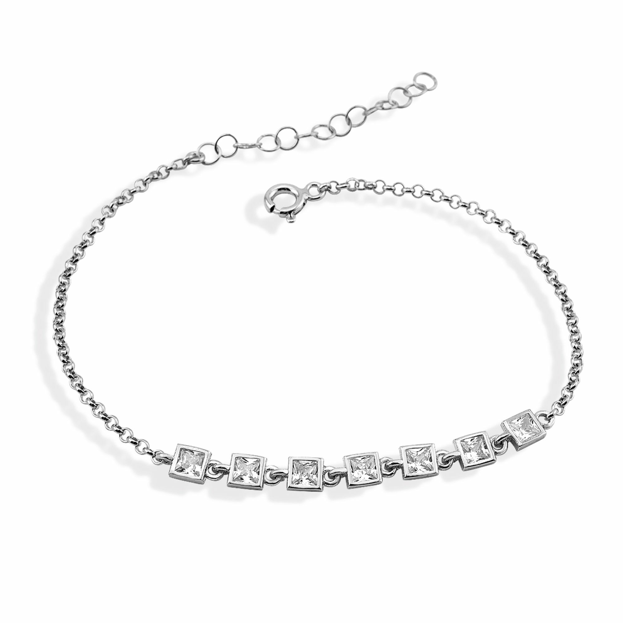 Armband »925/- Sterling Silber Tennisarmband viereckig«