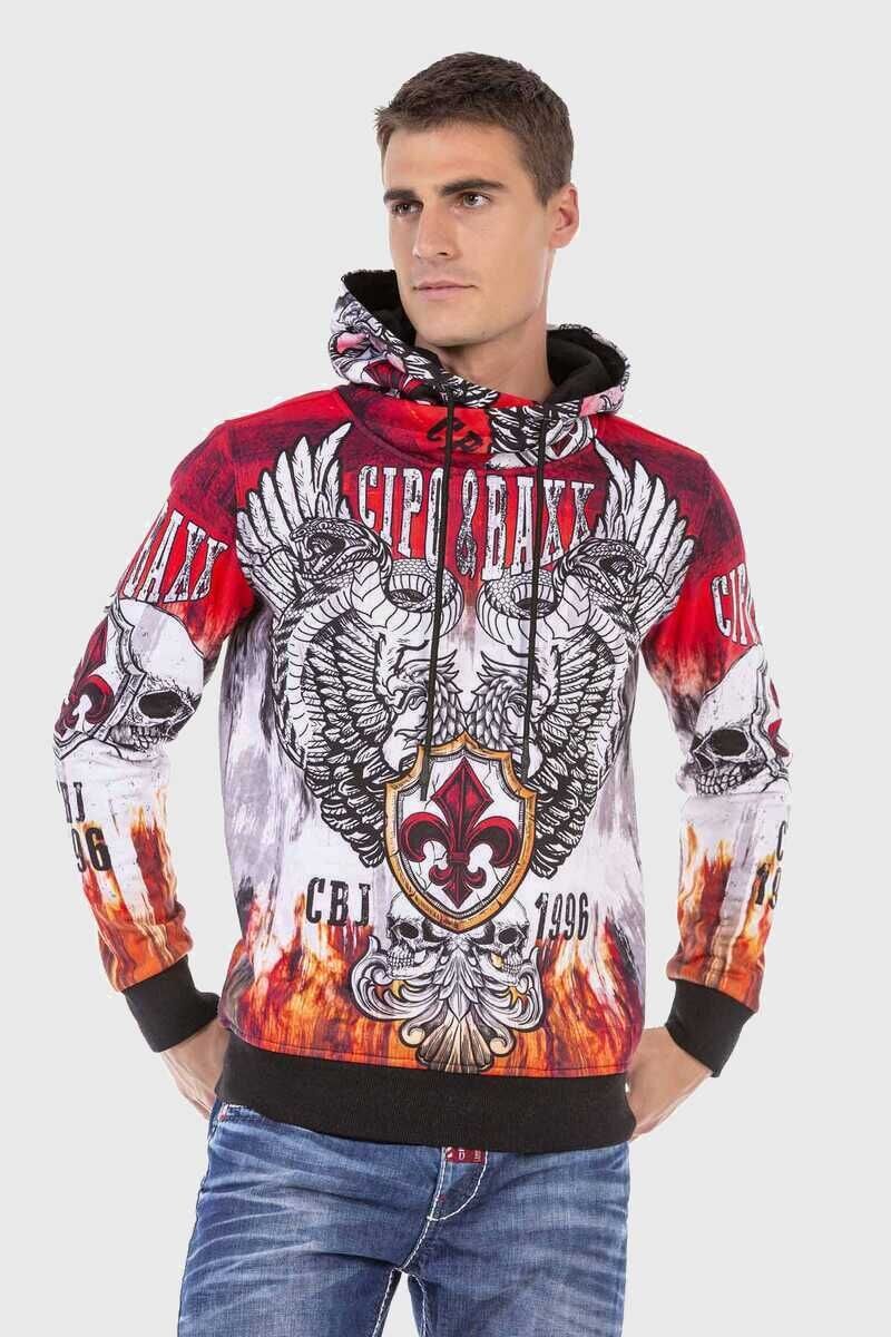 Cipo & Baxx Kapuzenpullover "Sweatshirts" 1 Stk. tlg. mit coolem Print günstig online kaufen