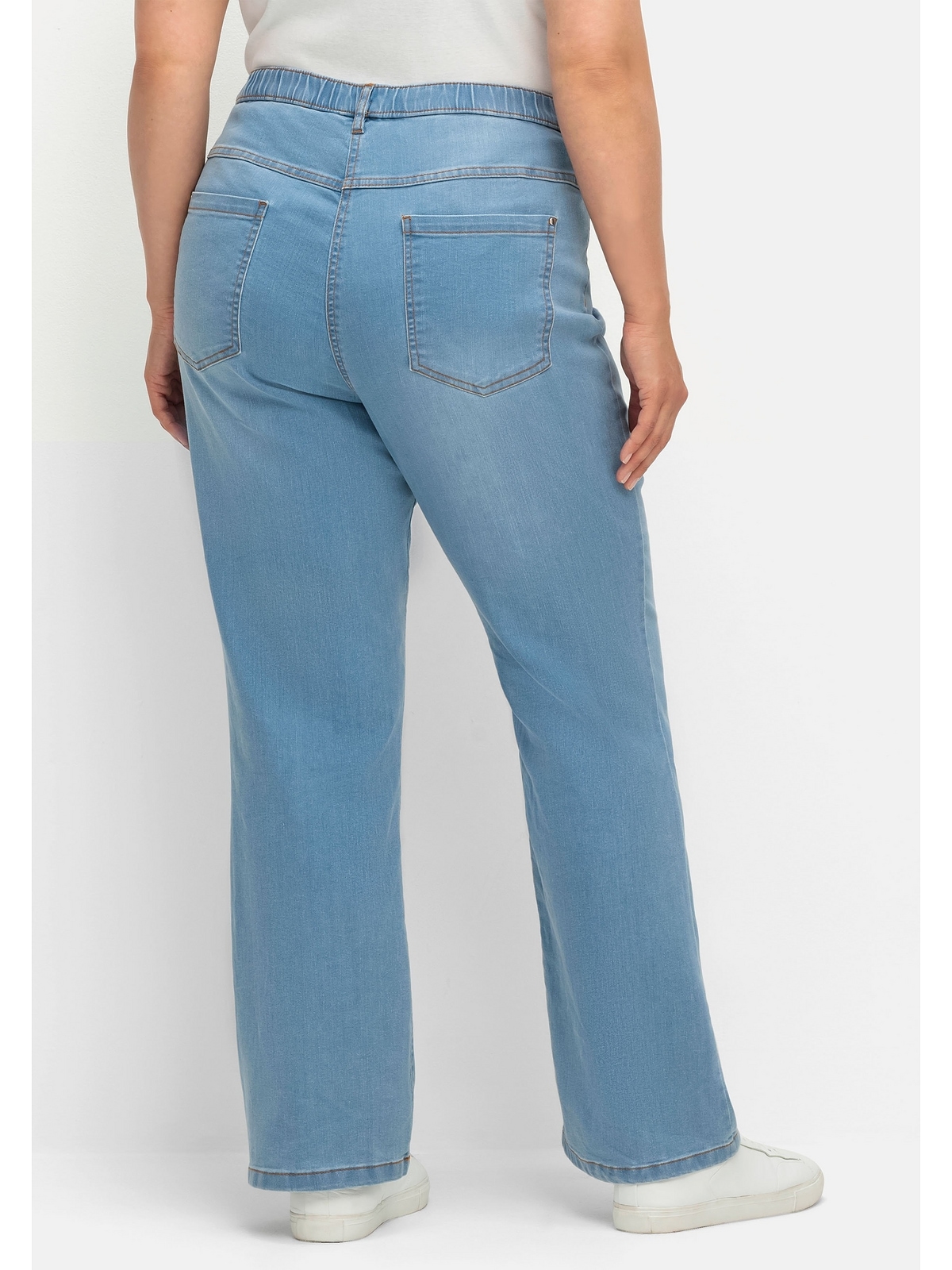 Sheego Bootcut-Jeans »Große Used-Effekten | und Komfortbund BAUR kaufen online Größen«, mit