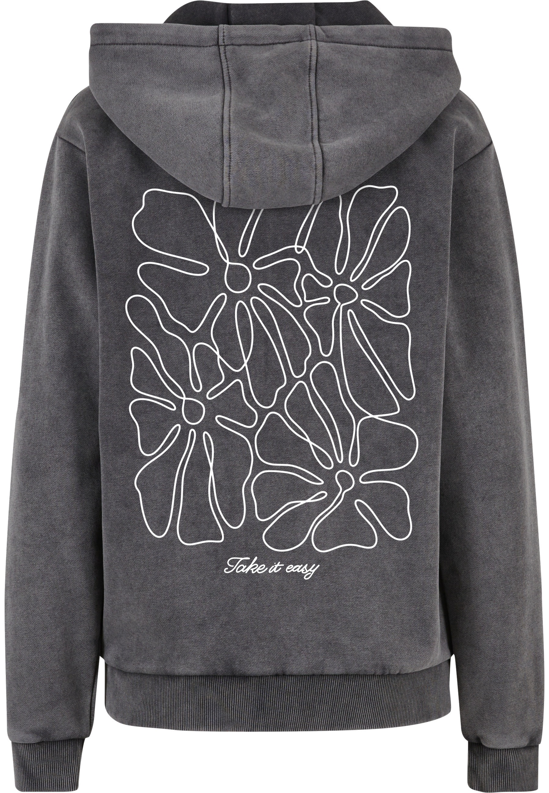Miss Tee Kapuzenpullover »Miss Tee One Line Flowers Ladies Vintage Heavy Hoody« 1