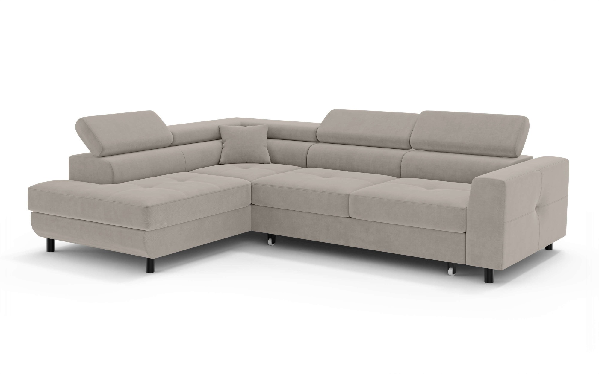 Ecksofa OTTO HOME "AADEN Schlafsofa 254 cm - OTTO. Verlässliche Qualität.", beige (taupe), B:254cm H:90cm T:199cm, 100% Polyester, Sofas, Ecksofa, mit Bettfunktion, Bettkasten, Kopfstützen, rechts/links bestellbar, Topseller 3