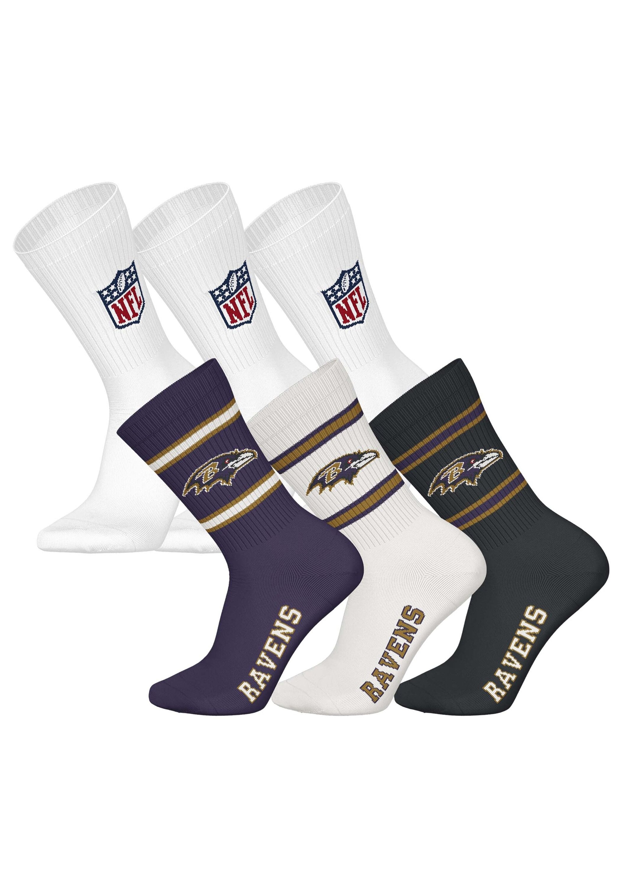 NFL Kurzsocken "Socken NFL 6Pack Crew Socks 6er Pack"