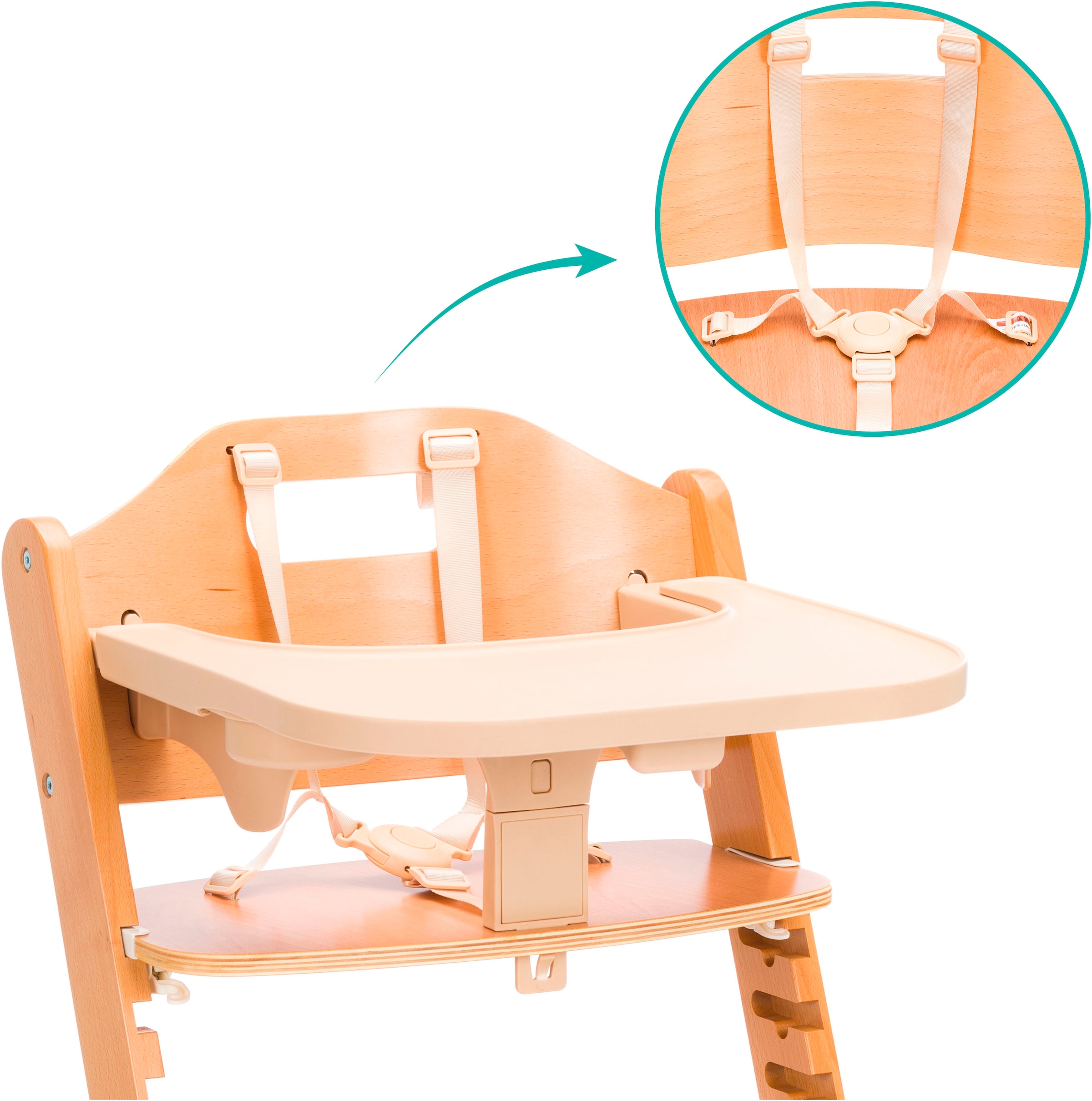 Fillikid Hochstuhl »Pia Swing«, (Set), 3 St., inkl. Neugeborgenenaufsatz und Wippe