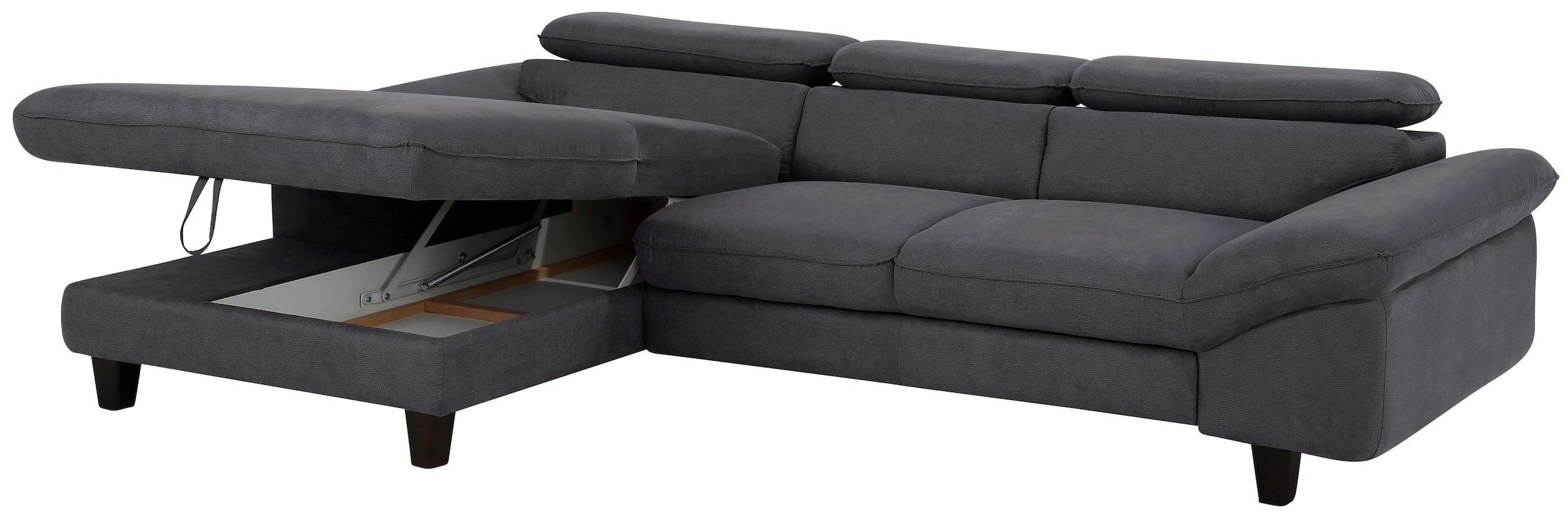 Home affaire Ecksofa »Pilot L-Form«, mit Kopfteilverstellung, wahlweise mit Bettfunktion & Bettkasten