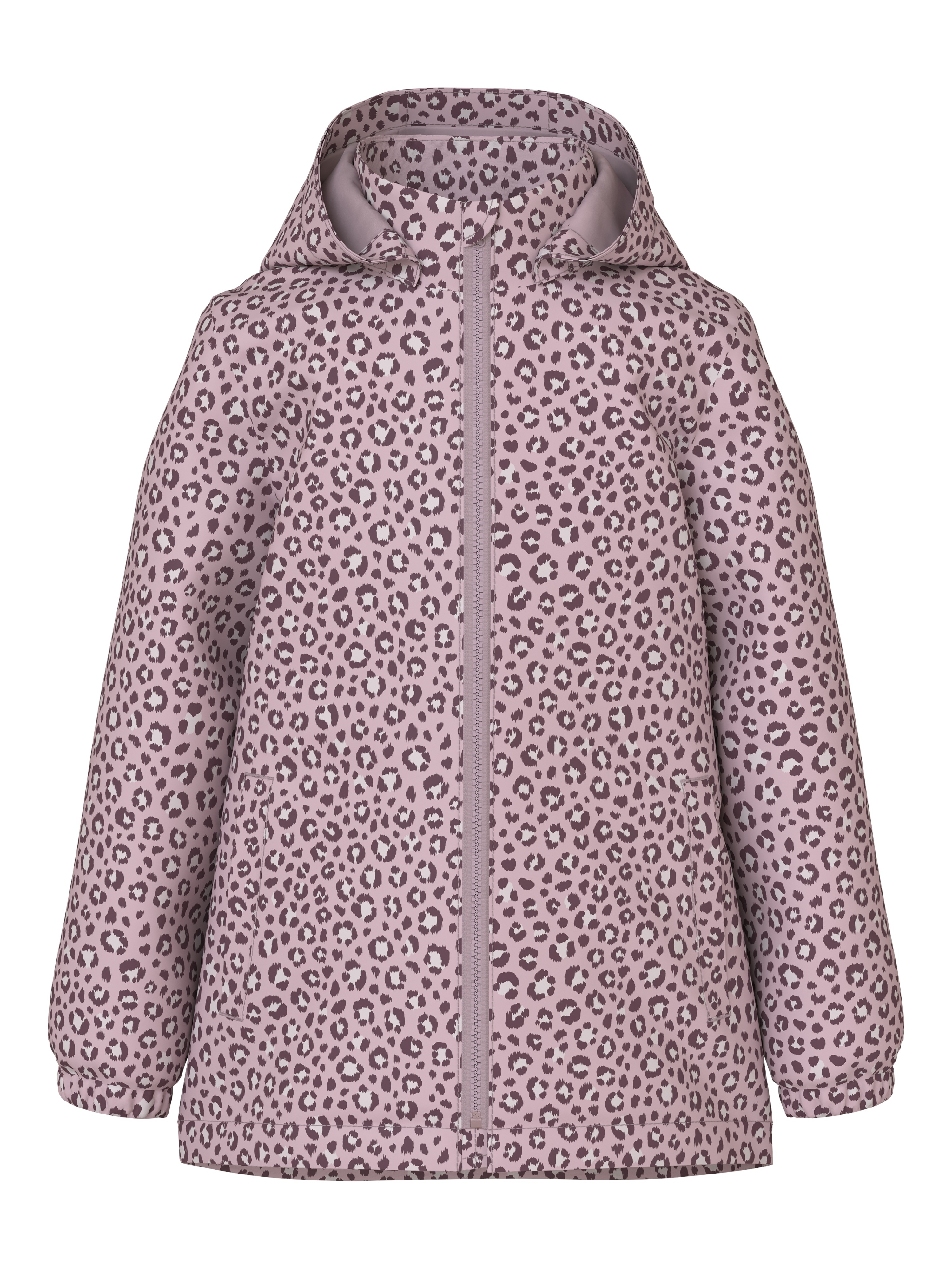 Name It Outdoorjacke "Nkfmaxi Jacket Li Aop" Mit Kapuze Reflektierende Details, Wasserabweisend