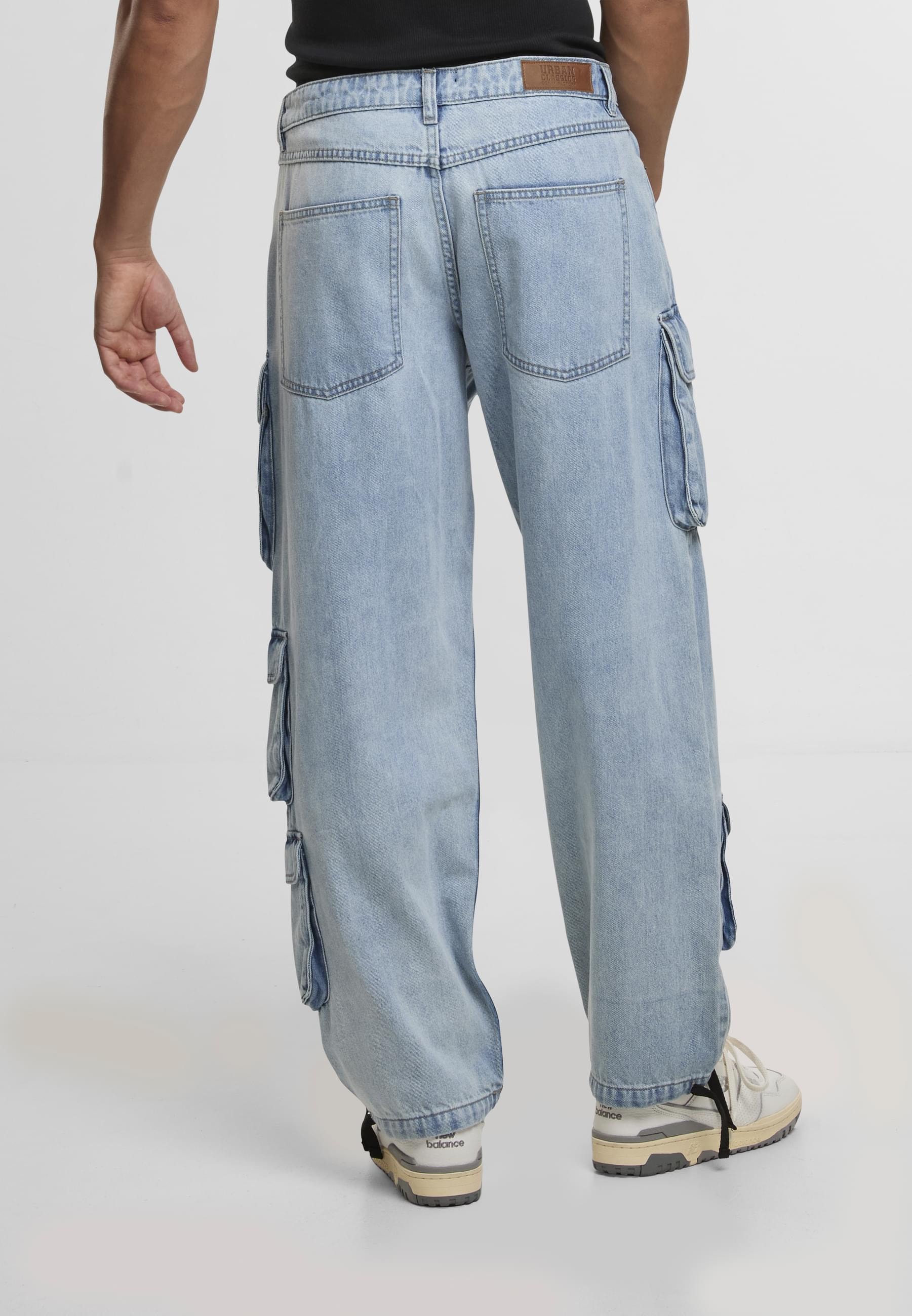 URBAN CLASSICS Cargohose »Urban Classics Multi Pocket Denim Cargo«, (1 tlg.)