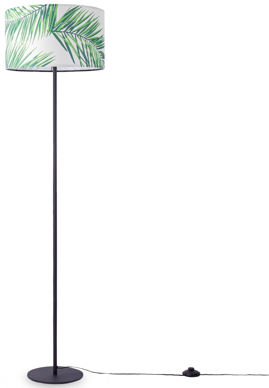Paco Home Stehlampe »Ostende 537«, 1 flammig, Leuchtmittel E27 | ohne Leuchtmittel, Leselampe Lampenschirm Deko Schlafzimmer Kinderzimmer Palme