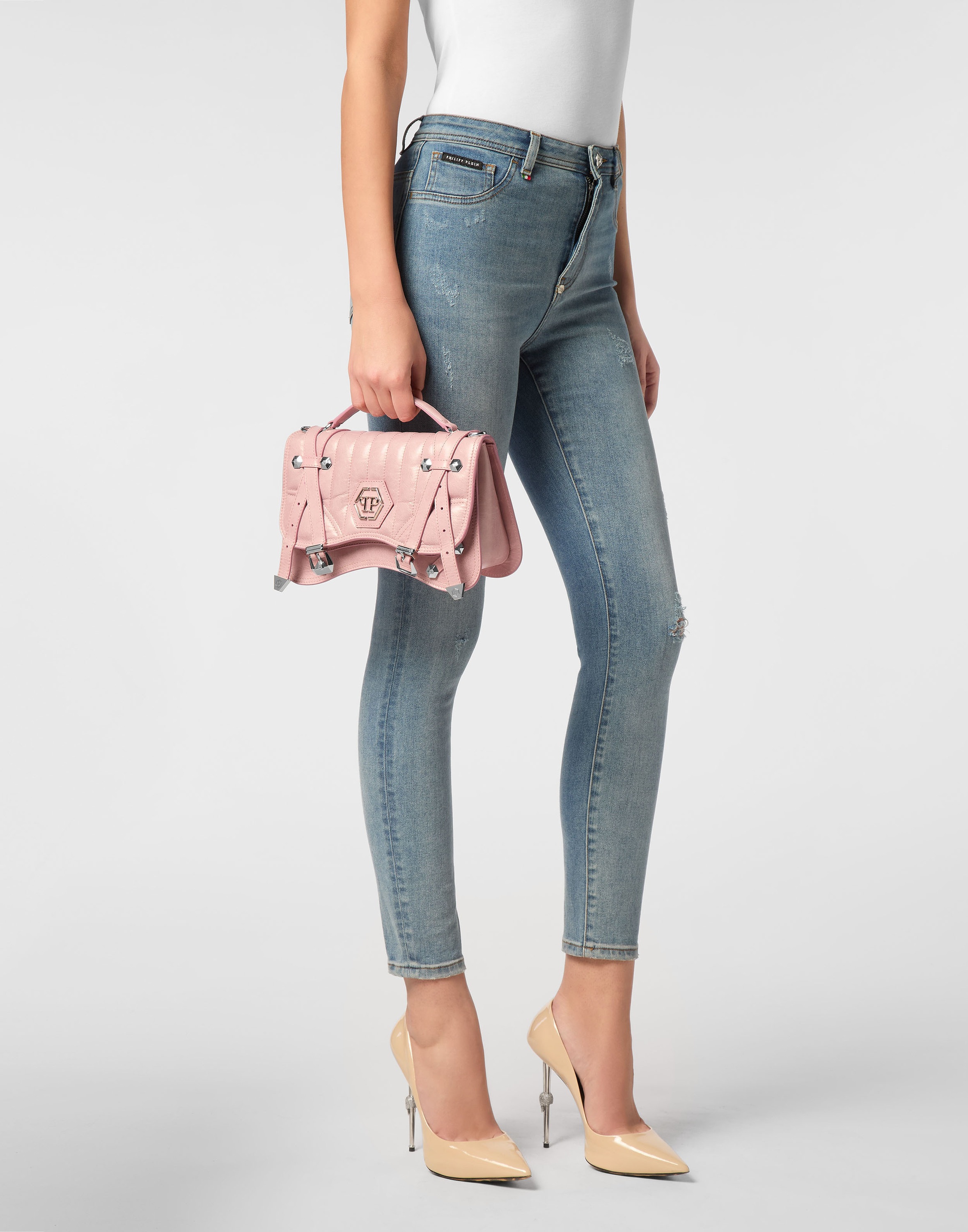 Handtasche PHILIPP PLEIN "Hexagon", Damen, 62, nudepink, Taschen Handtasche 2