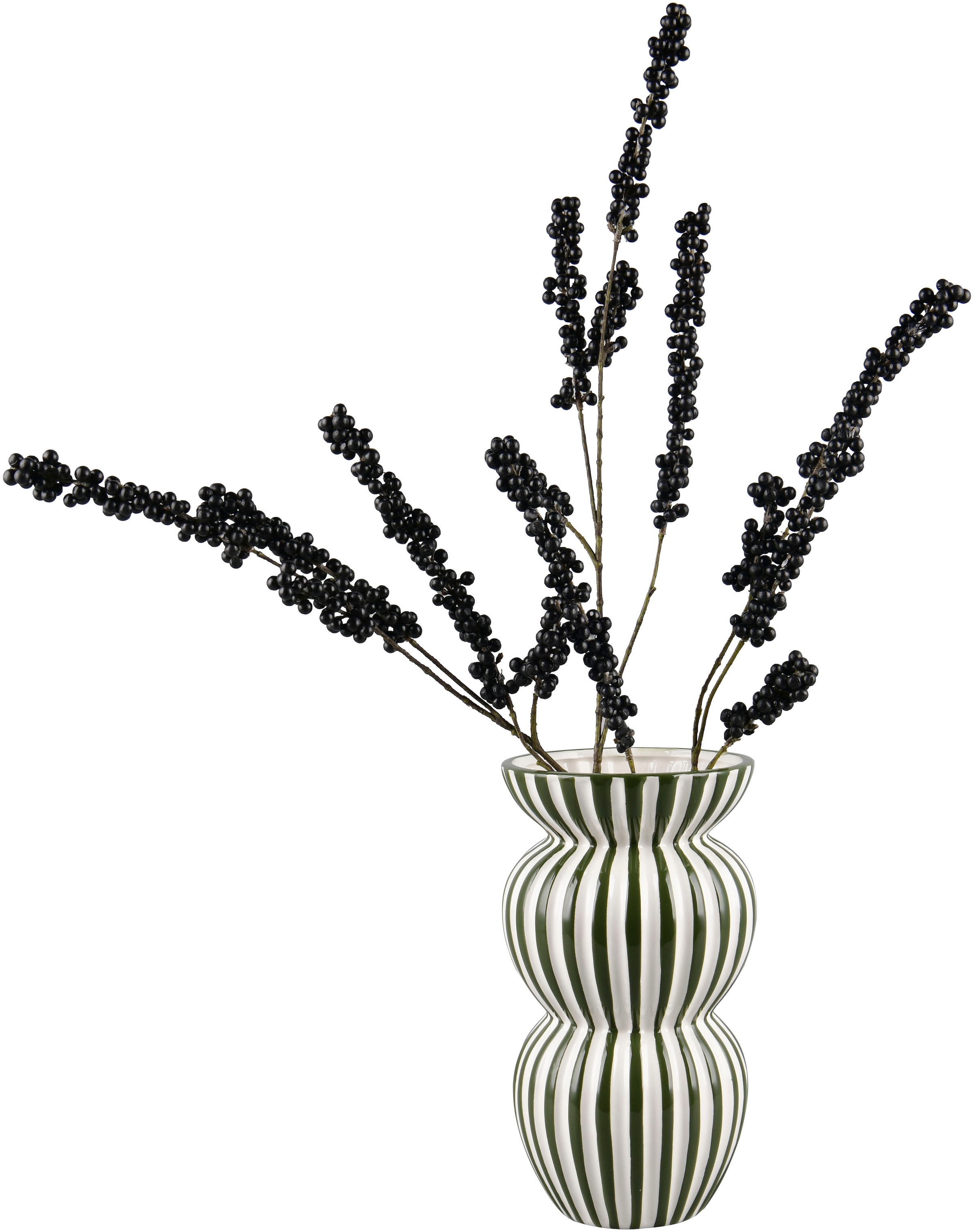 MIRRORS AND MORE Dekovase "SAVANNA" Dekovase mit Streifen günstig online kaufen