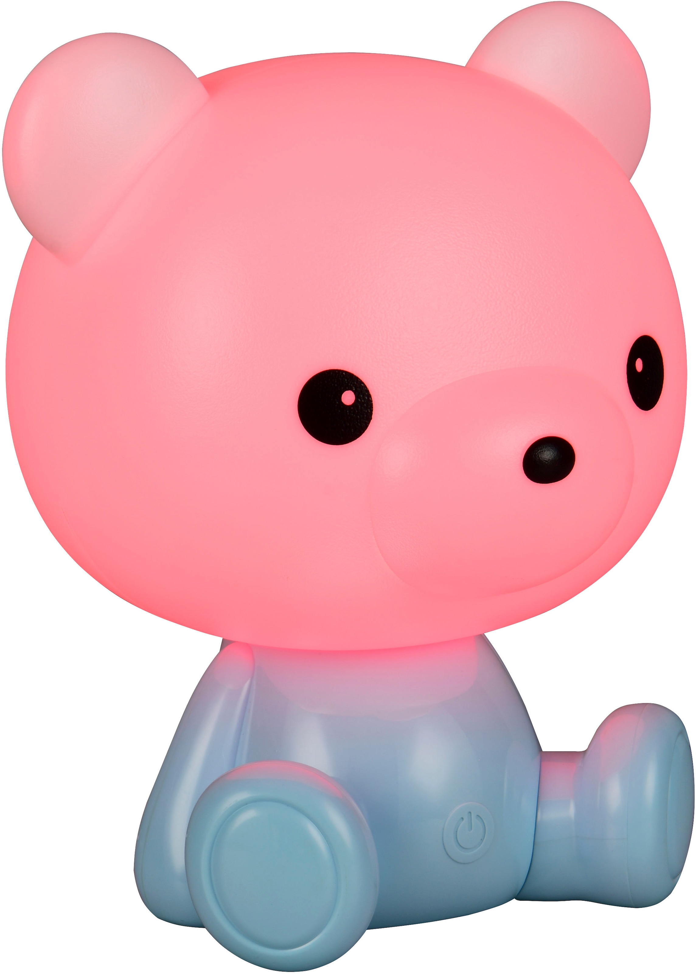 REALITY Leuchten LED Tischleuchte »CUTIE, Kinderzimmer Tischleuchte Nachttischleuchte Bären Optik, RGB«, 1 flammig, Leuchtmittel LED-Board | LED fest integriert, 0,3W 30 Lumen warmweiß 3000K, RGB Farbwechsel Modus, USB-Anschluss