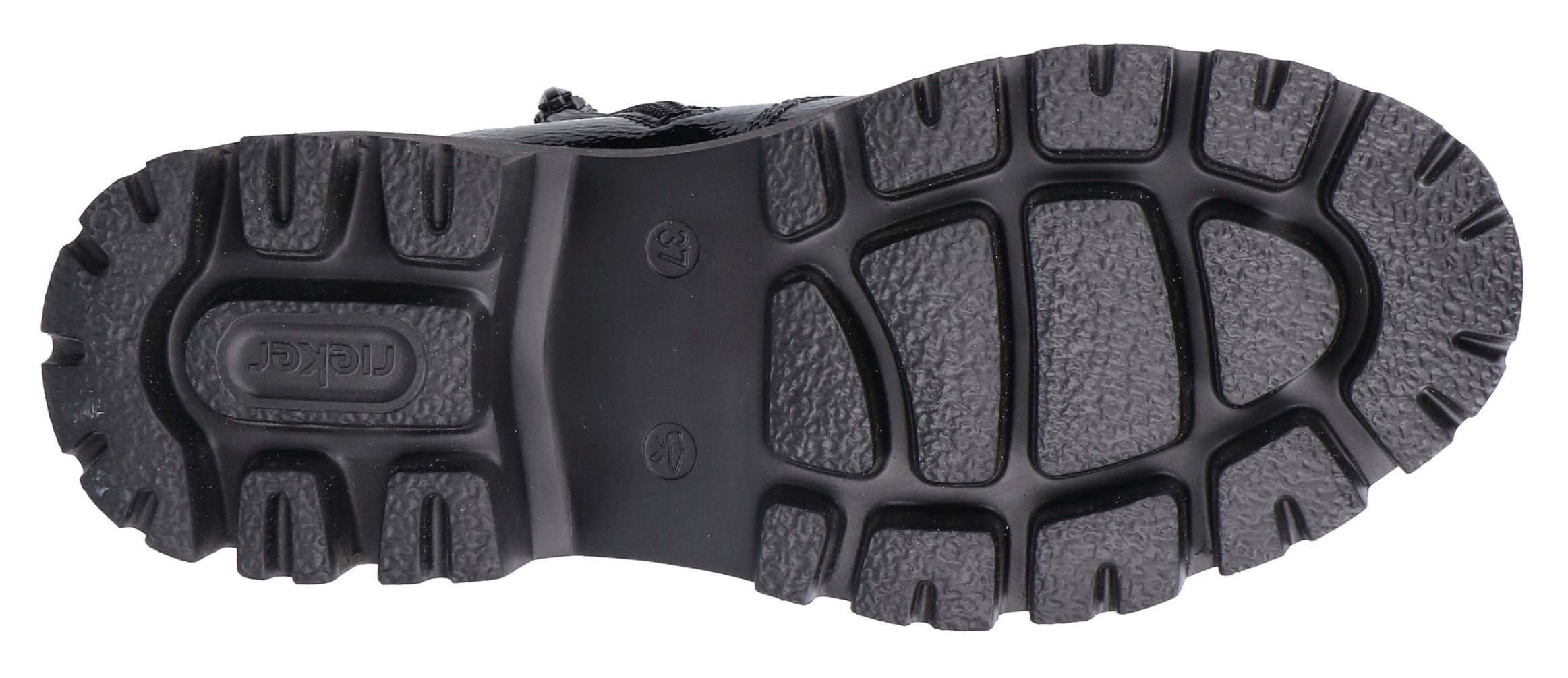 Rieker Winterstiefelette, Plateauboots, Winterboots, Lackstiefelette mit Innen-Reißverschluss