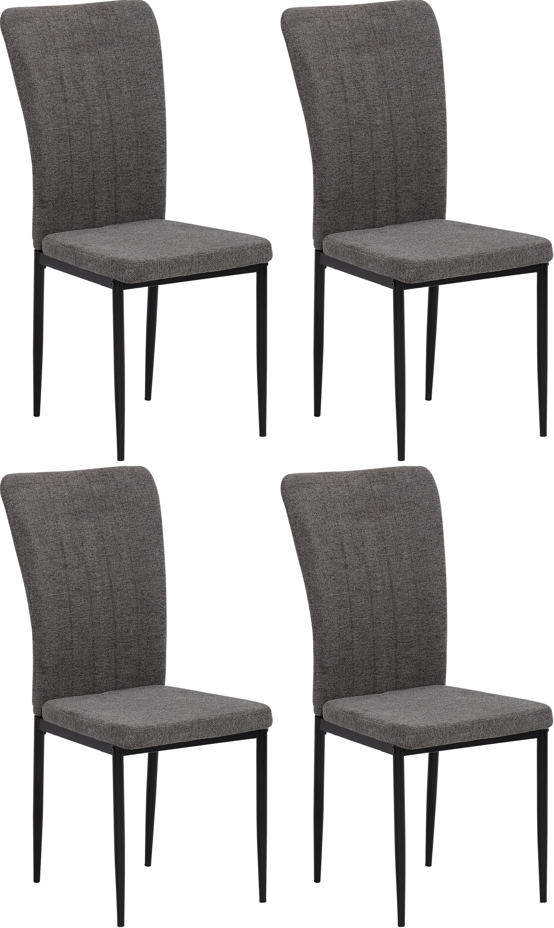 Home affaire 4-Fußstuhl "Bergamo" (Set) 4 Stk.erhältlich in Samt, Vintage-M günstig online kaufen