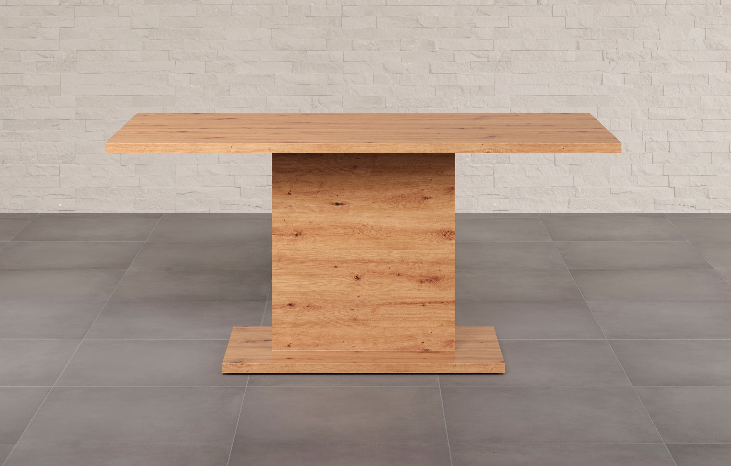Home affaire Esstisch "Ambres", Säulen-Esstisch - (B/T/H) 160/80/76 cm günstig online kaufen