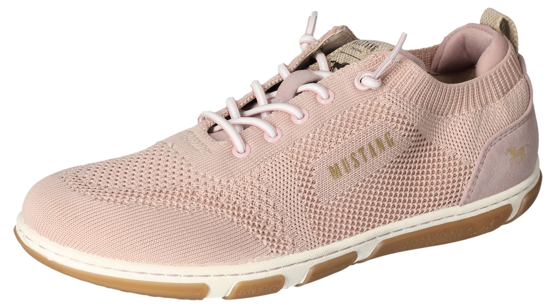 Mustang Shoes Slip-On Sneaker, Freizeitschuh, Halbschuh, Schlupfschuh, mit Elastik-Schnürsenkel