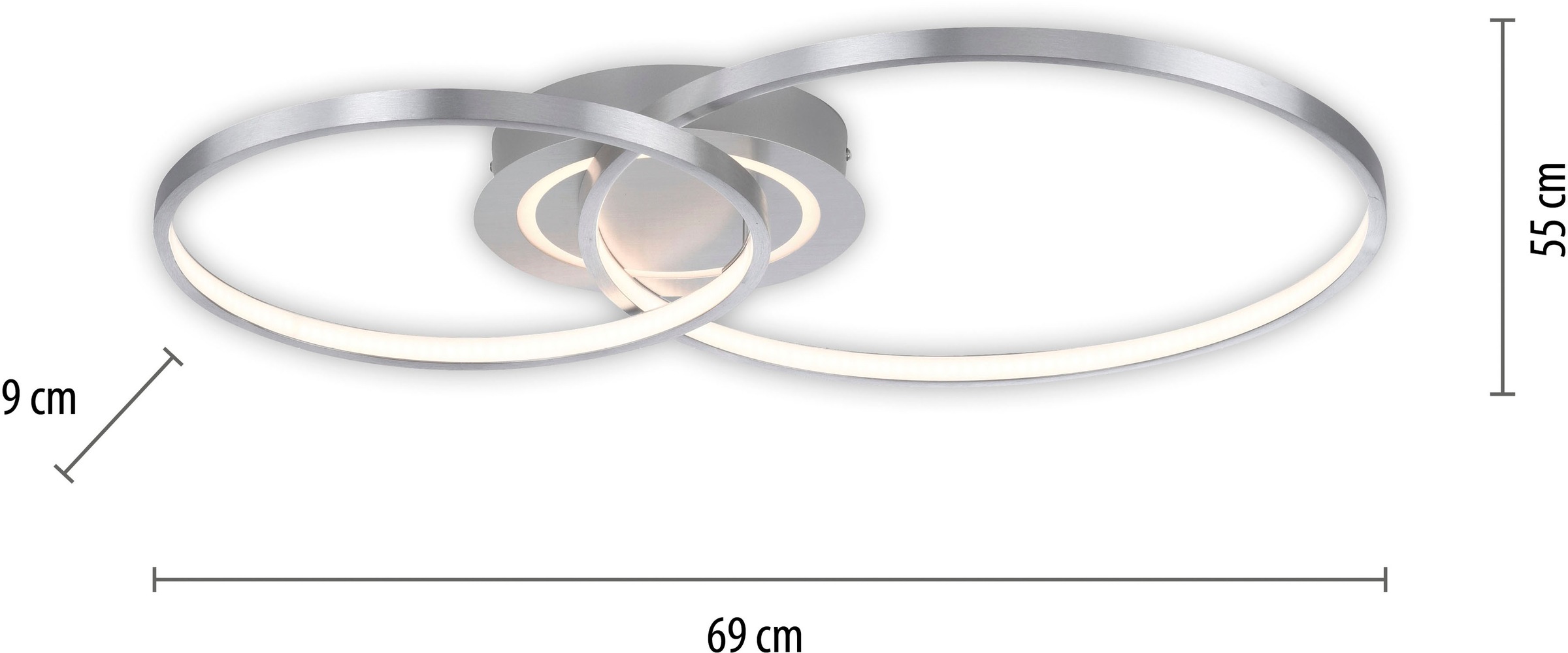 JUST LIGHT LED Deckenleuchte »ASMINA«, 2 flammig, Leuchtmittel LED-Board-LED-Board | LED fest integriert-LED fest integriert